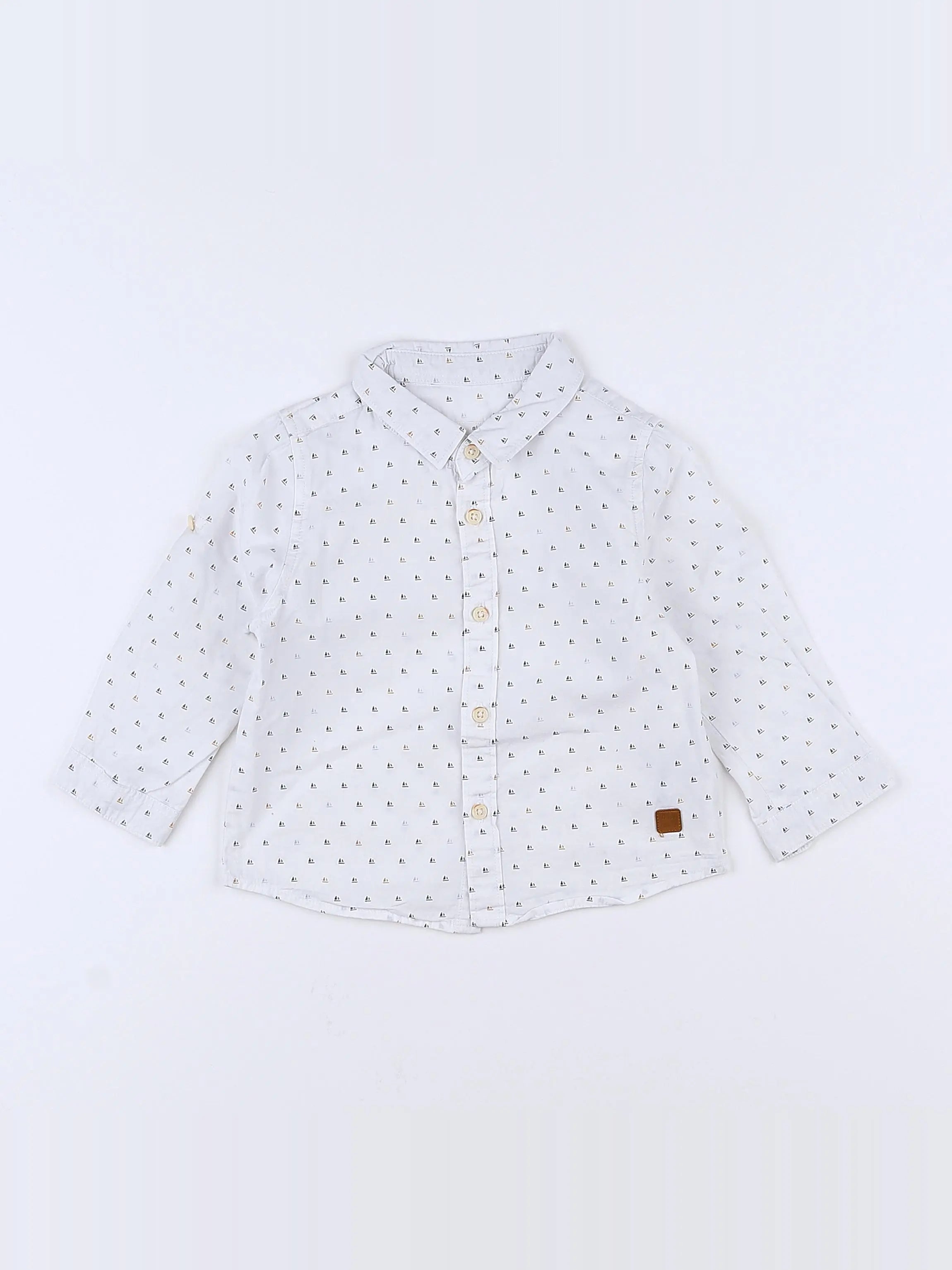 Zara - chemise blanc - 9/12 mois