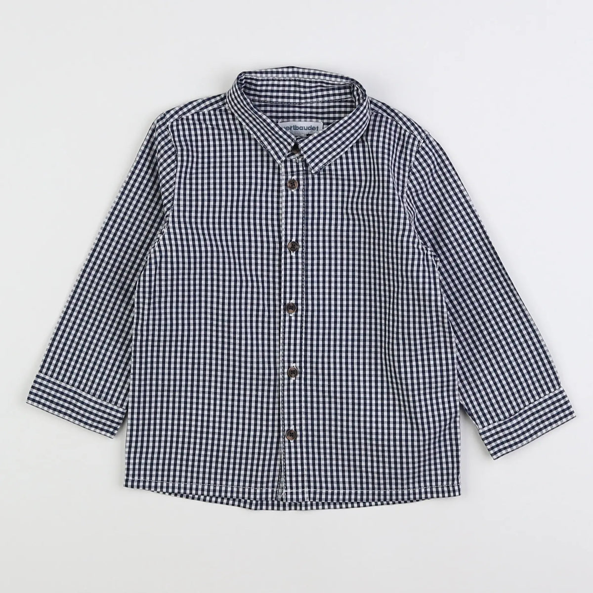 Vertbaudet - chemise blanc, noir - 18 mois