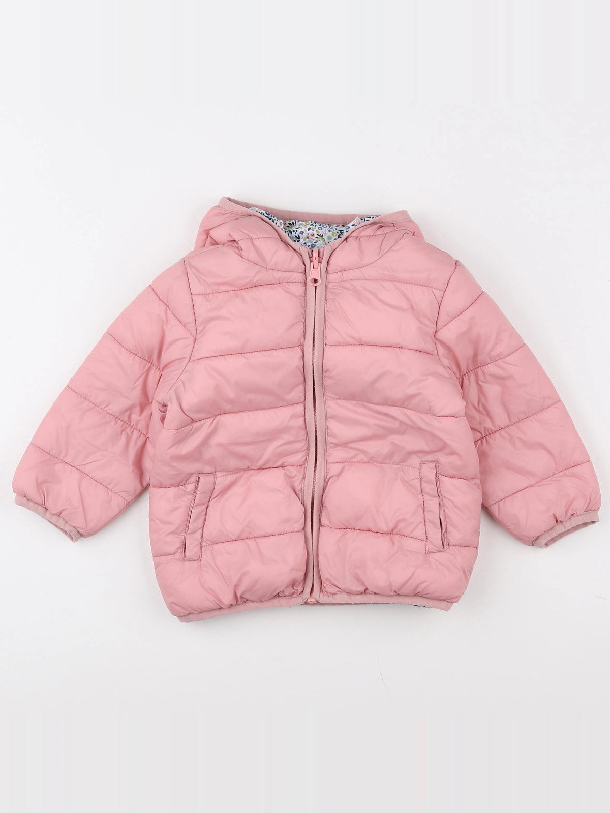 Vertbaudet - doudoune rose - 12 mois