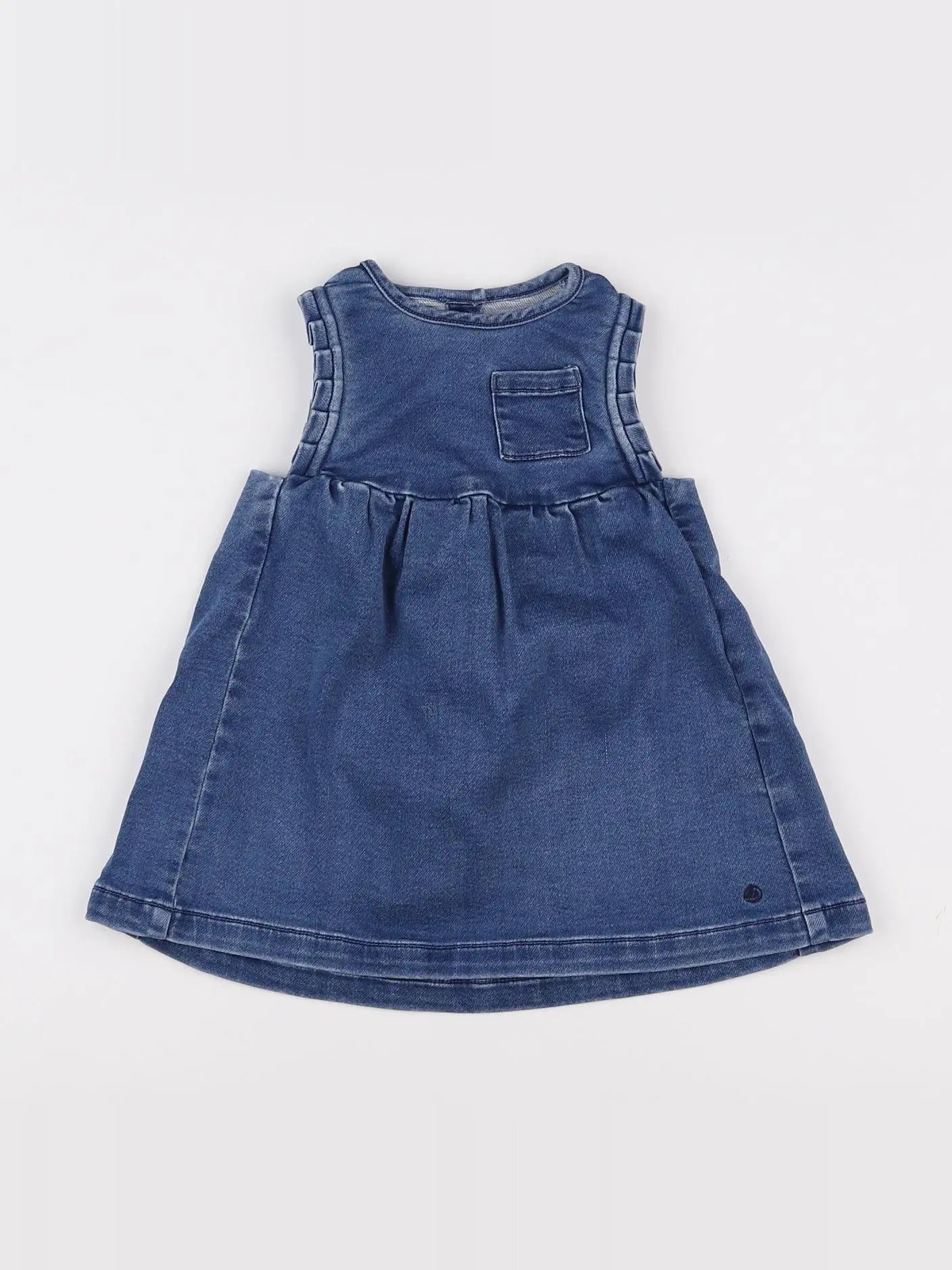 Petit Bateau - robe bleu - 12 mois