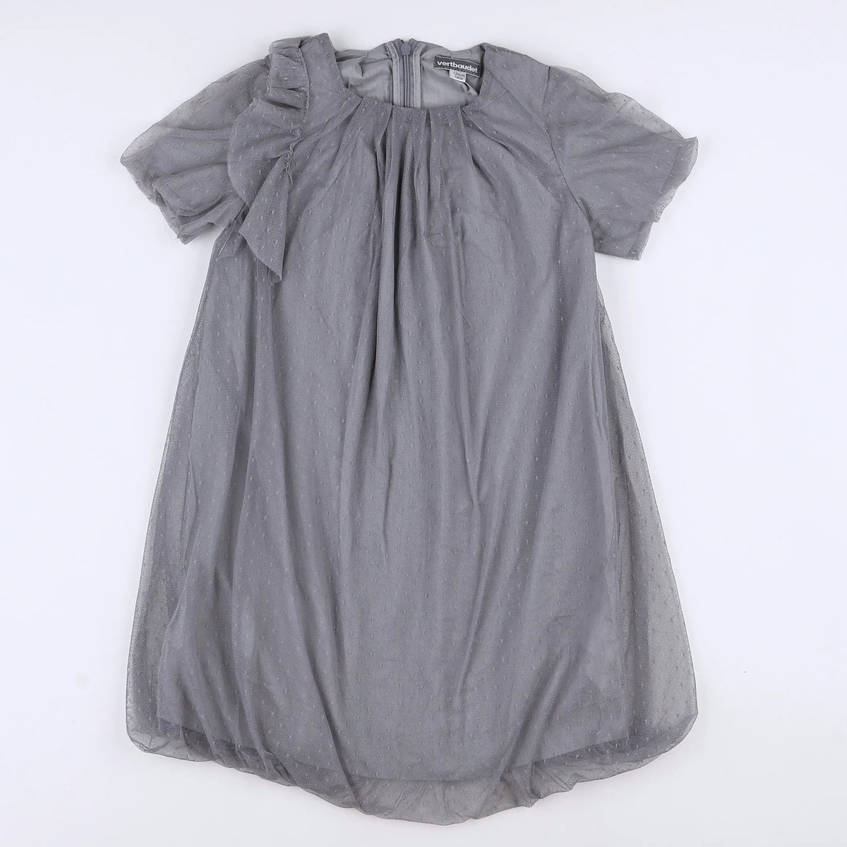 Vertbaudet - robe gris - 7 ans