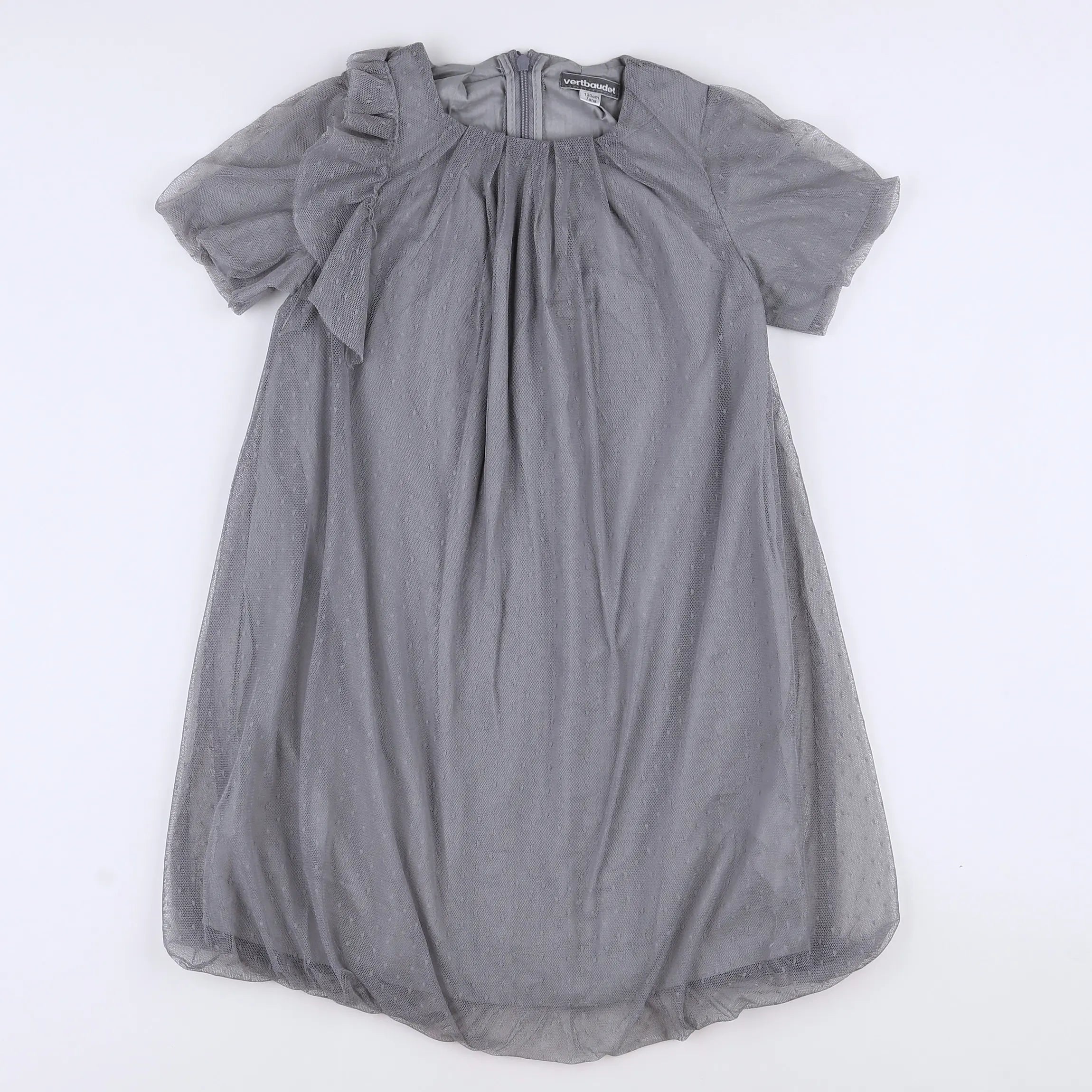Vertbaudet - robe gris - 7 ans