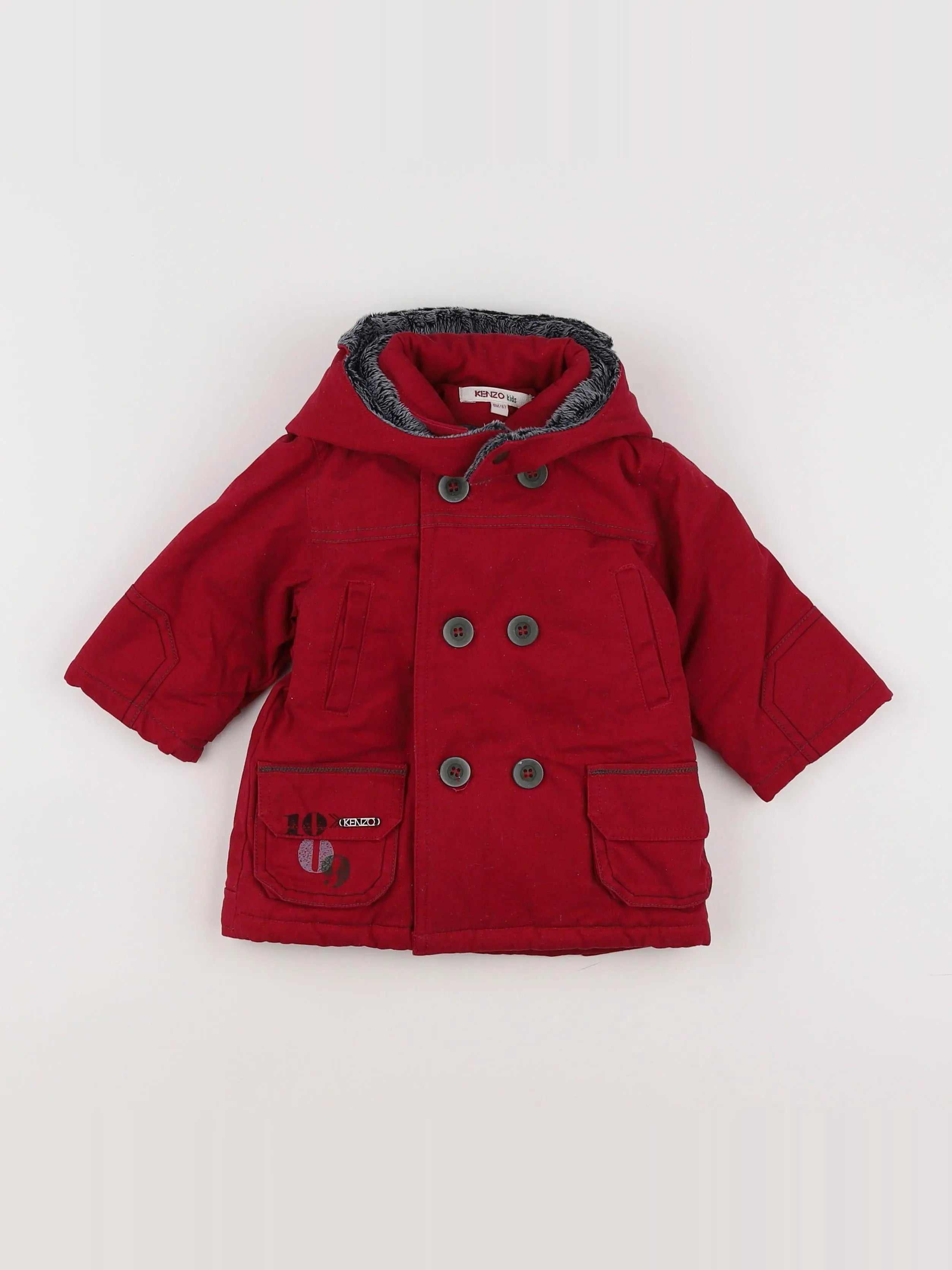 Kenzo - manteau rouge - 6 mois
