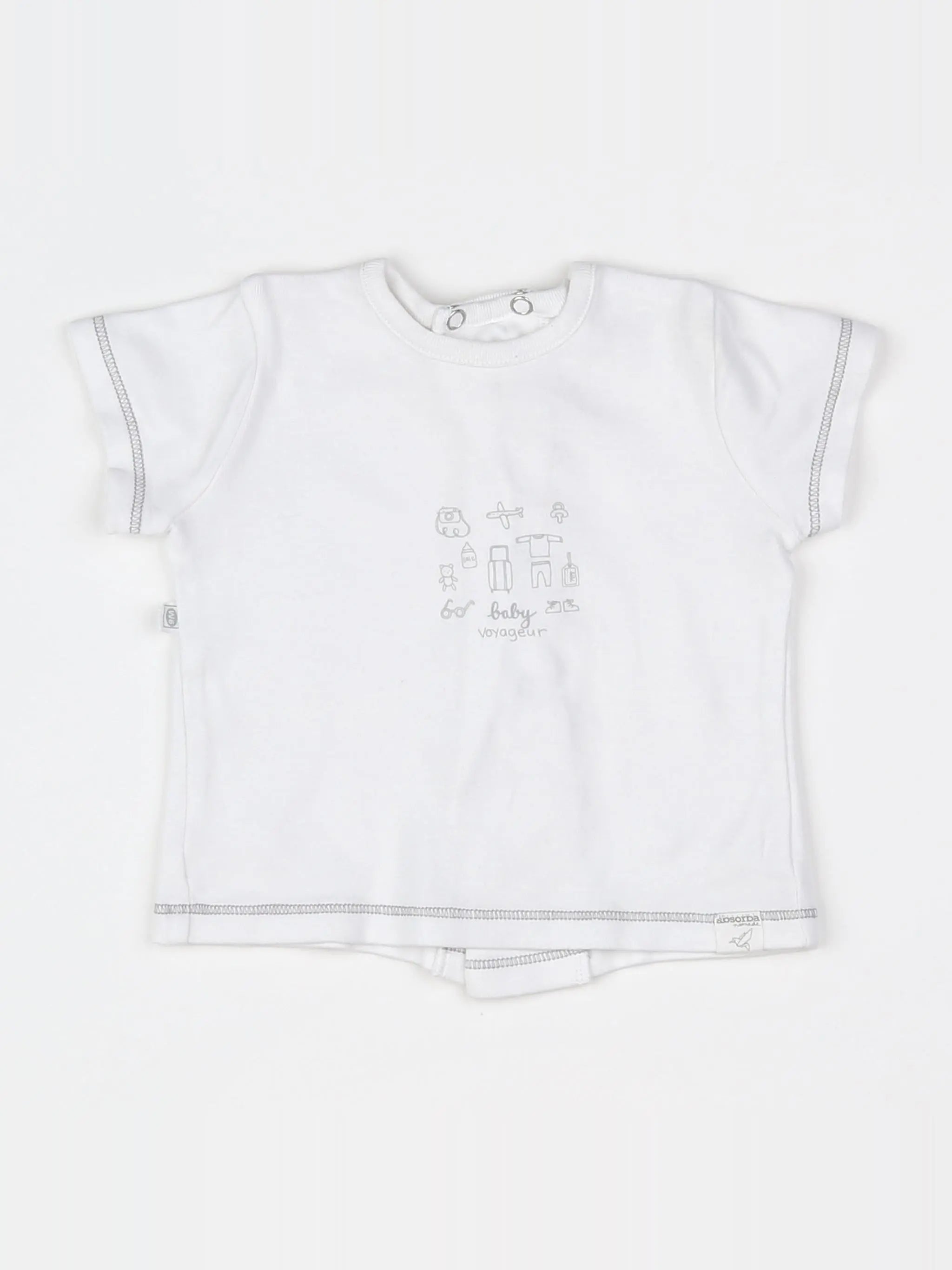 Absorba - tee-shirt blanc - 9 mois