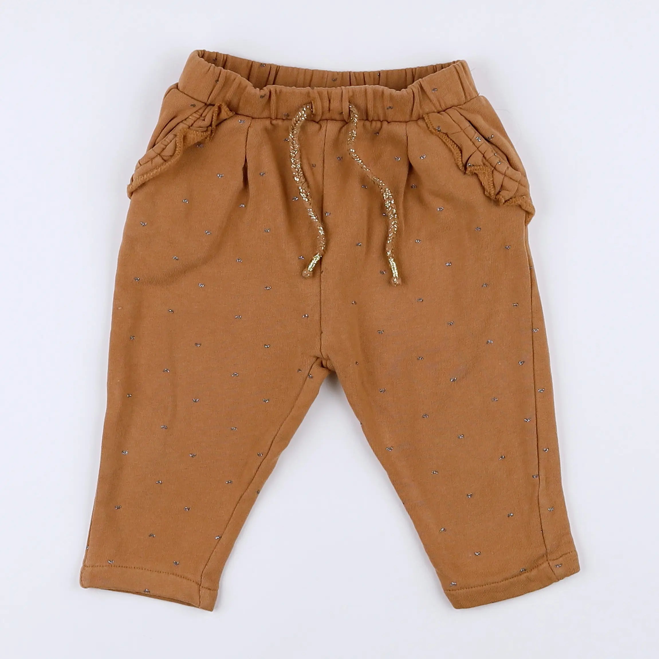 Vertbaudet - jogging marron, or - 9 mois