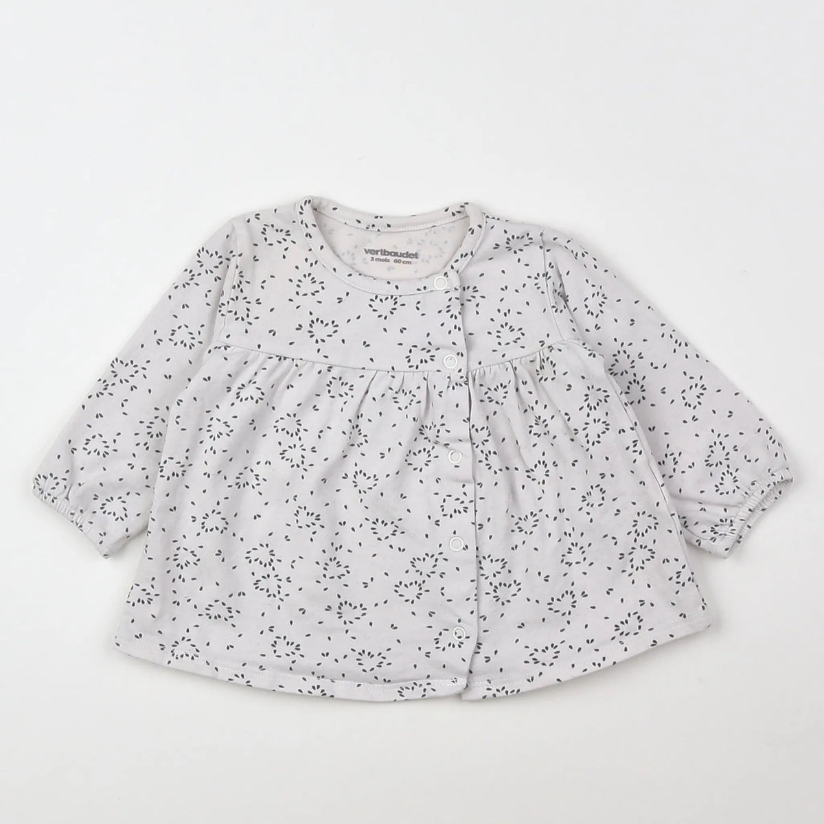Vertbaudet - tee-shirt blanc - 3 mois