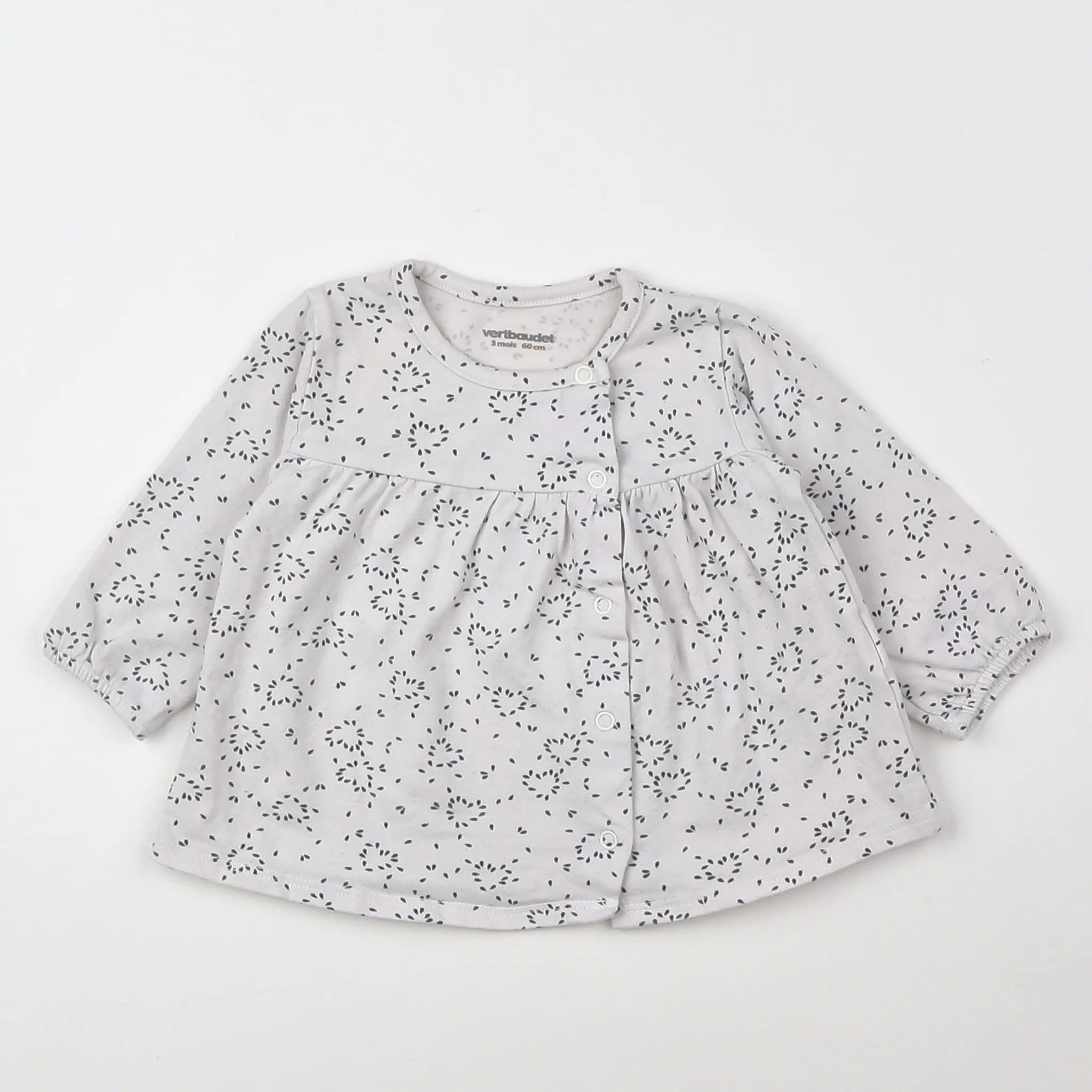 Vertbaudet - tee-shirt blanc - 3 mois