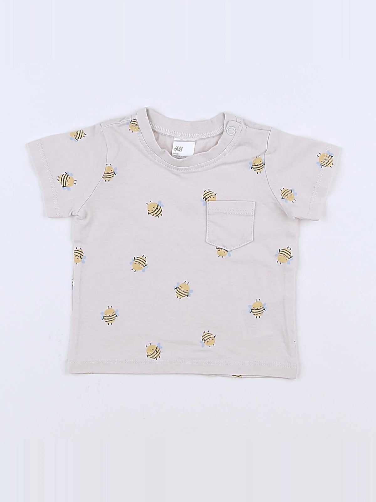 H&M - tee-shirt beige - 3 mois