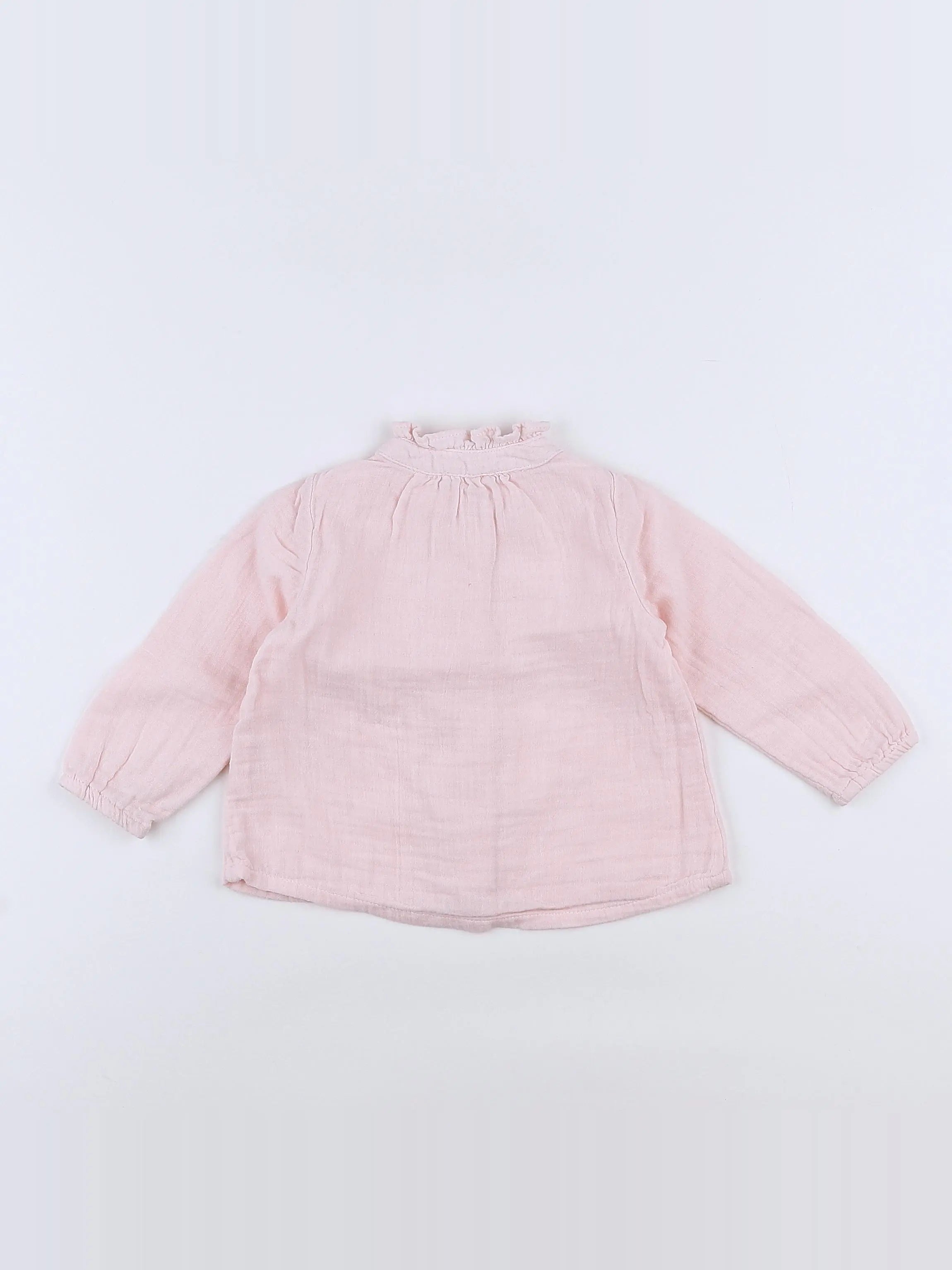 Boutchou - blouse rose - 9 mois