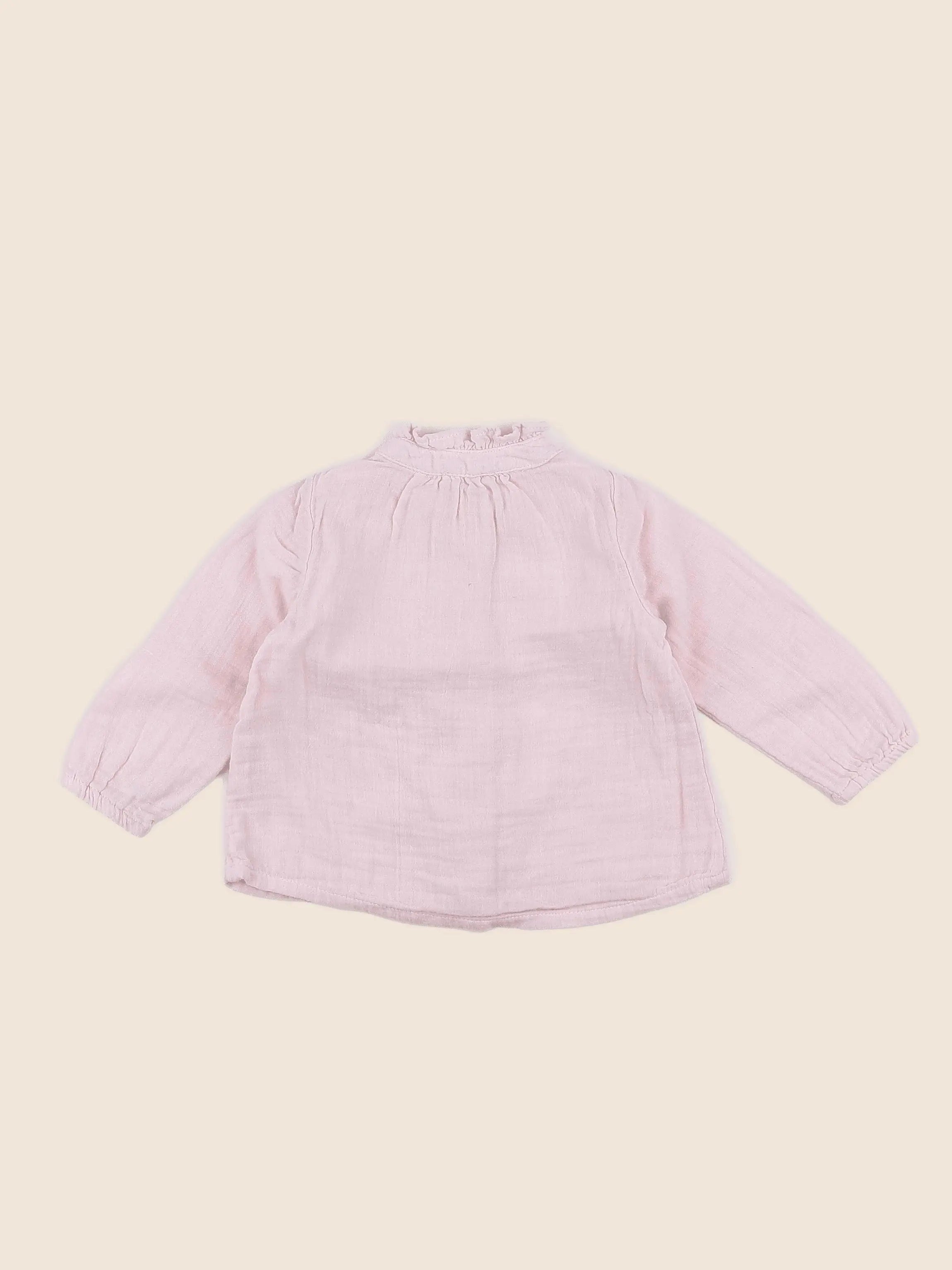 Boutchou - blouse rose - 9 mois