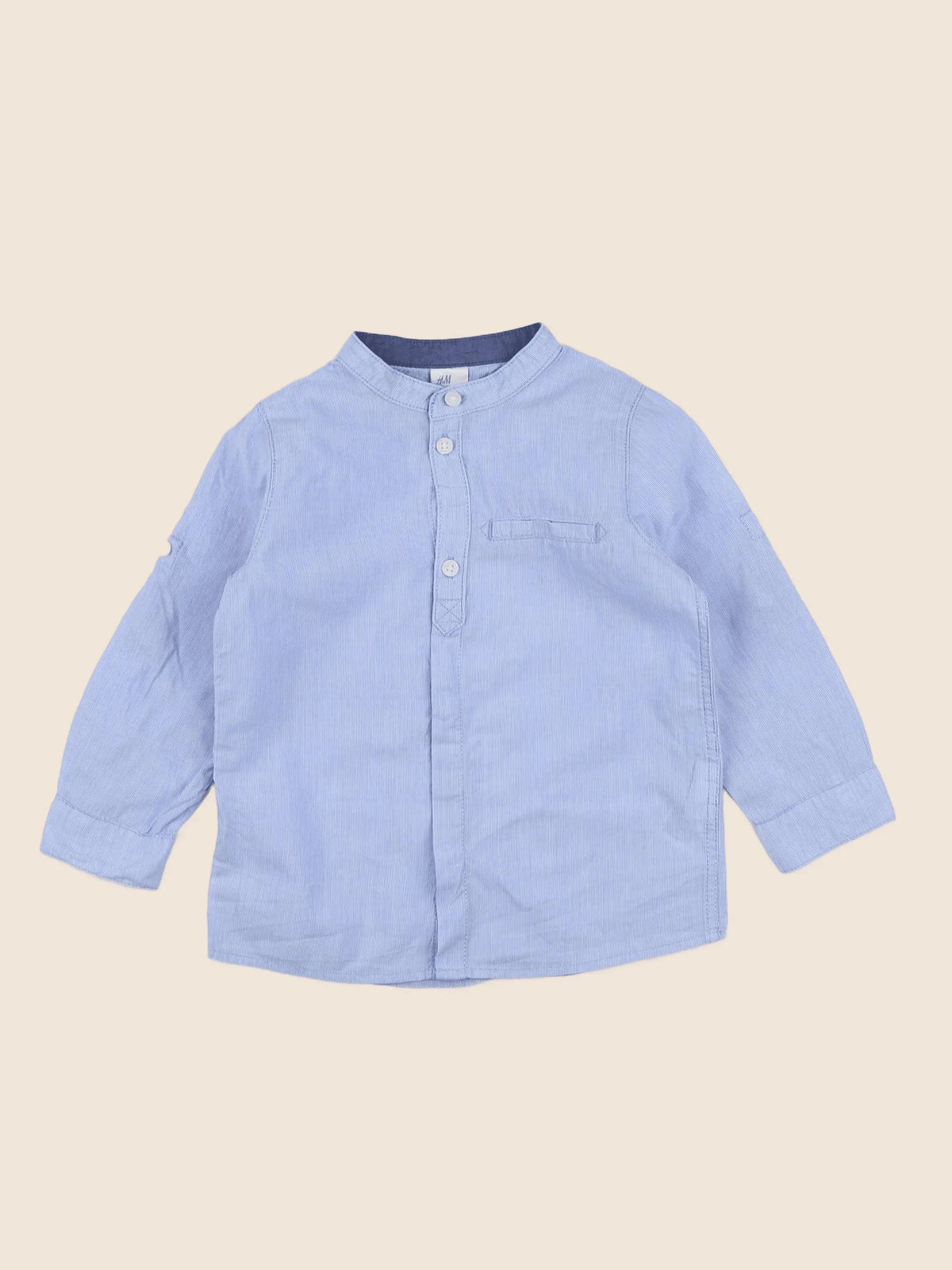 H&M - chemise bleu - 12/18 mois