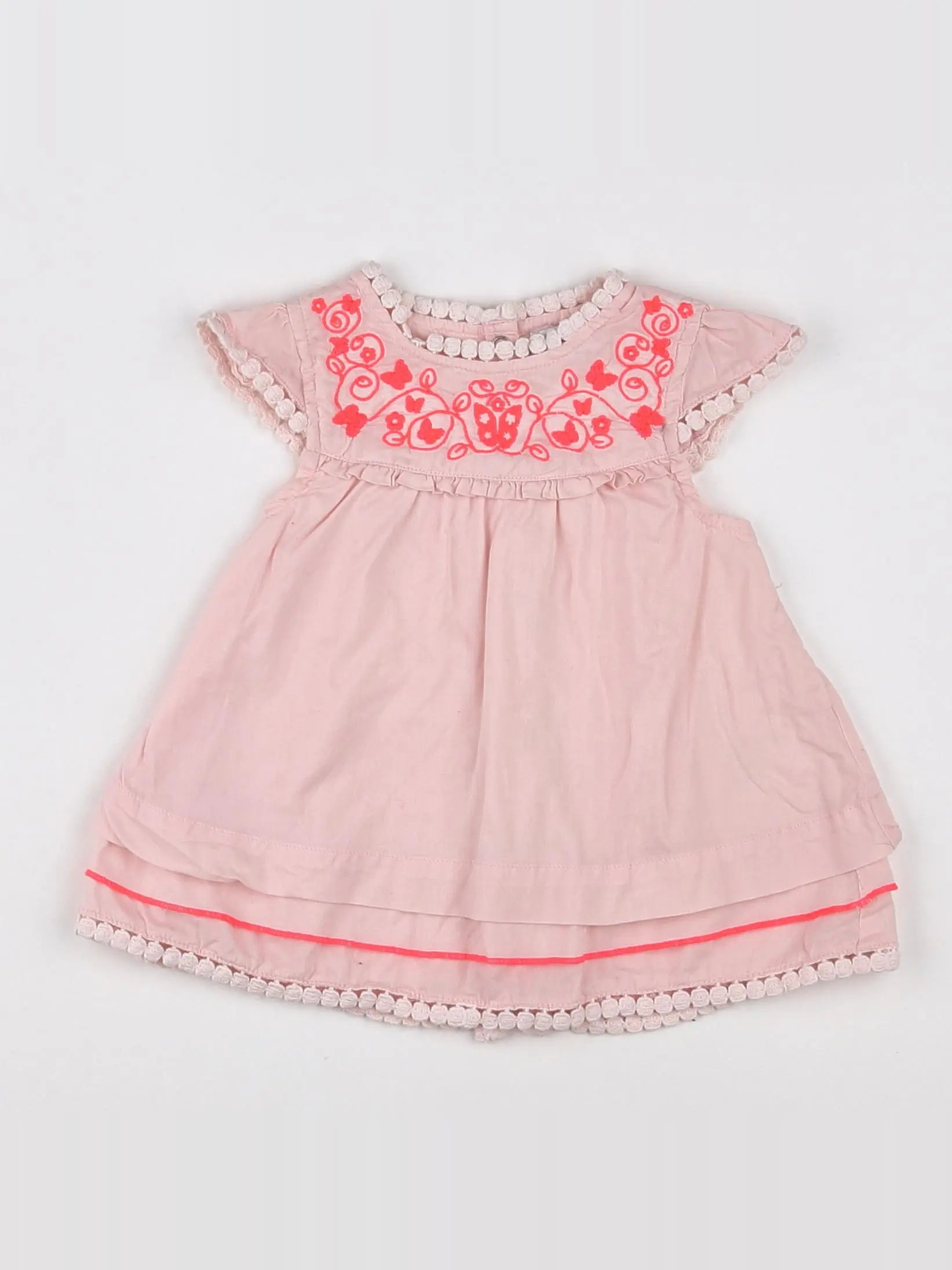 Vertbaudet - robe rose - 6 mois