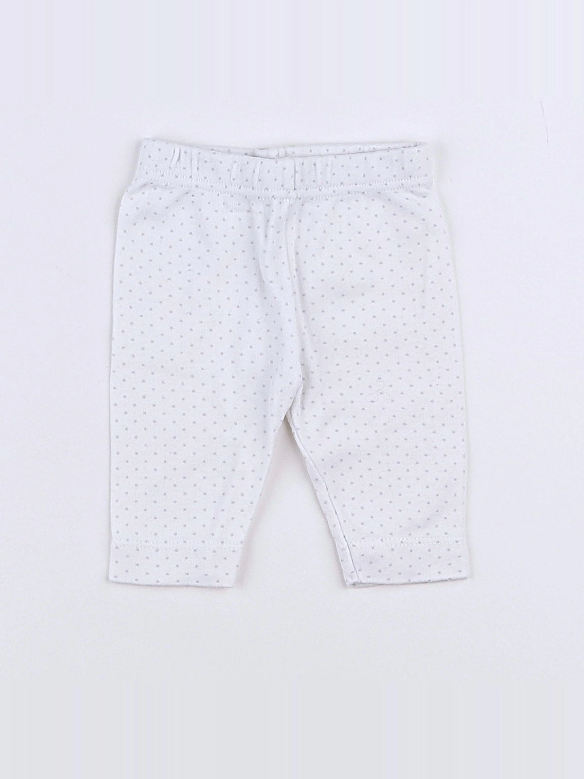 Boutchou - legging blanc, gris - 0 mois