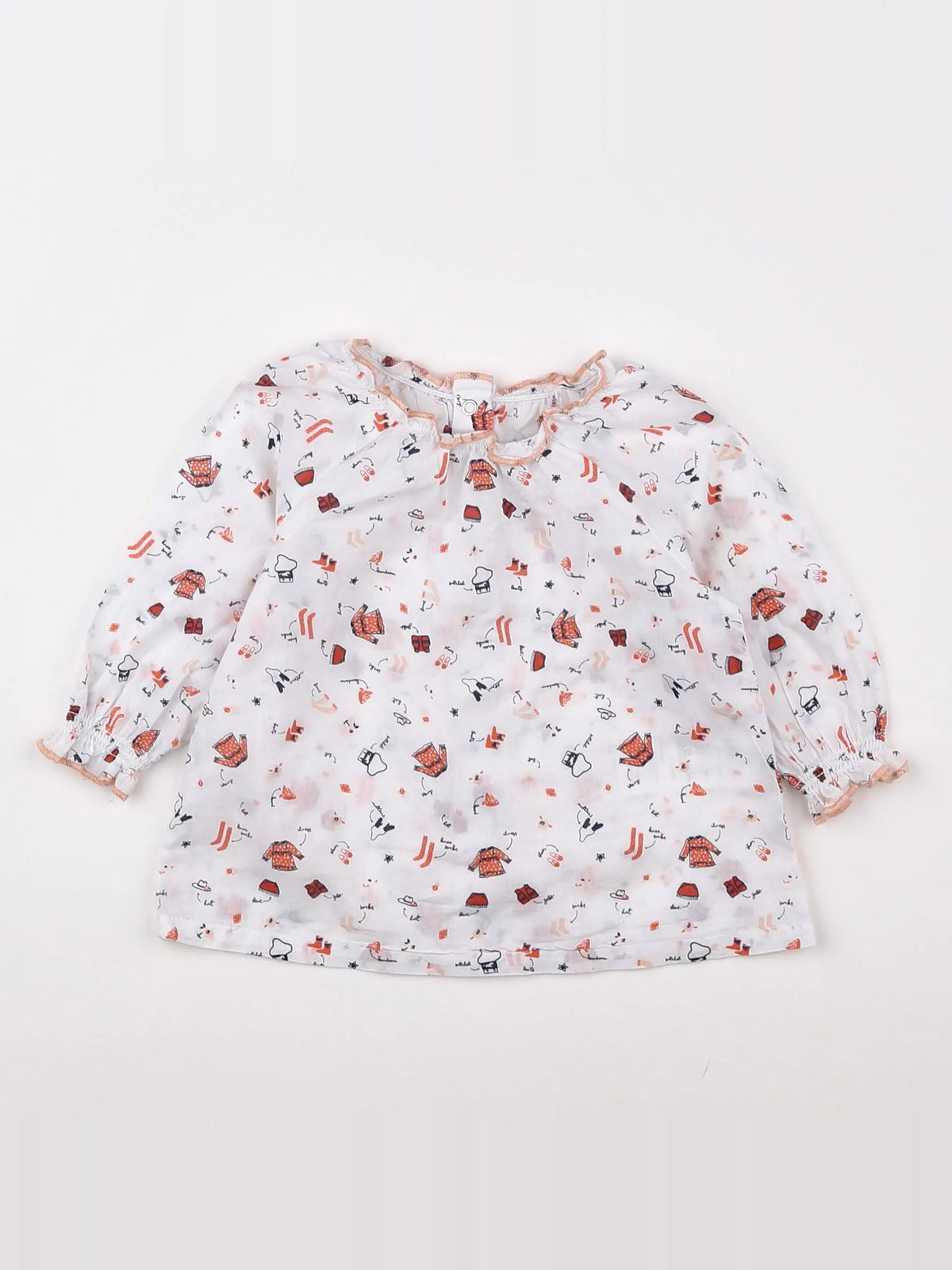 Vertbaudet - blouse blanc - 12 mois