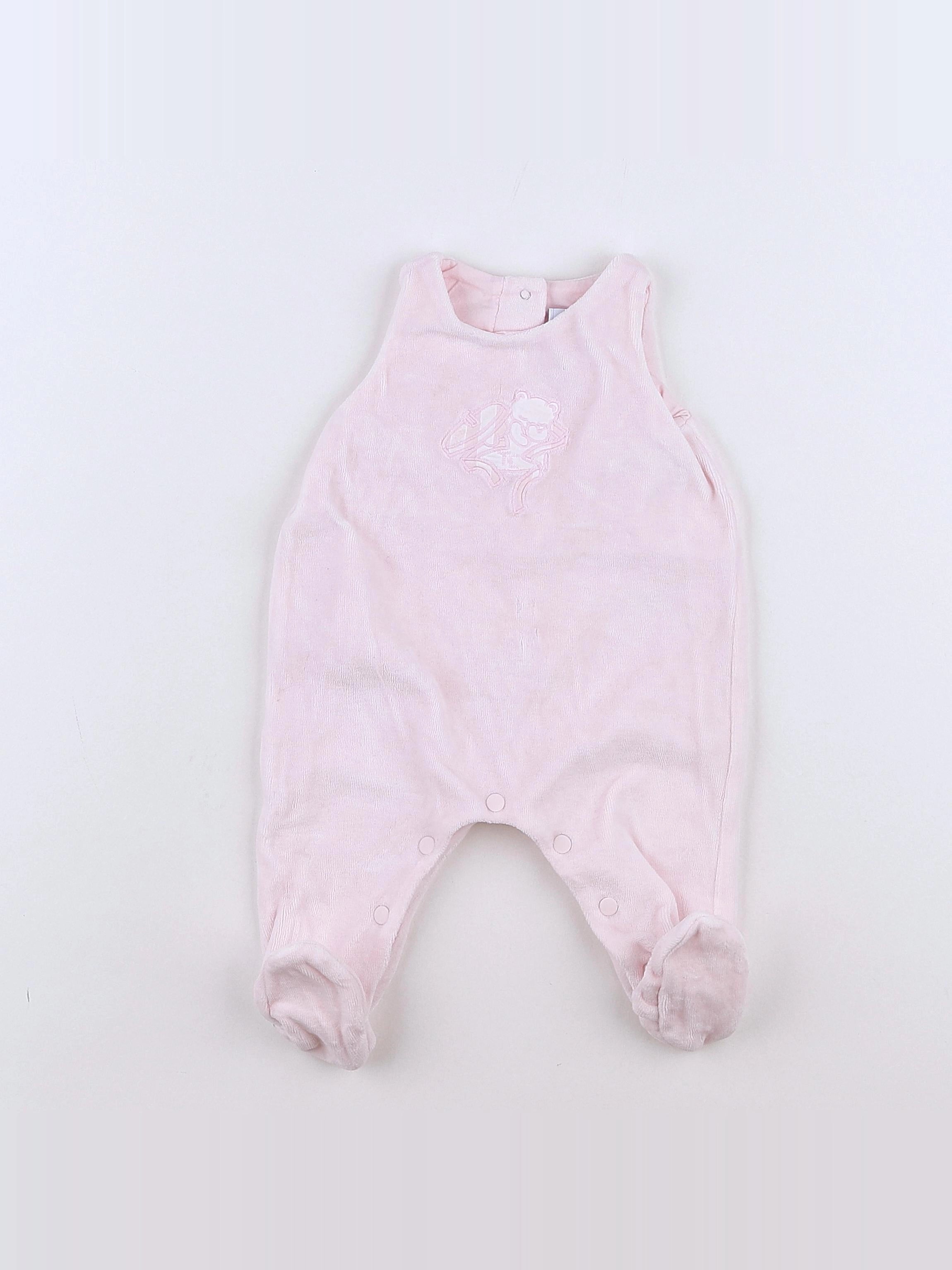 Tartine & Chocolat - pyjama velours rose - 3 mois