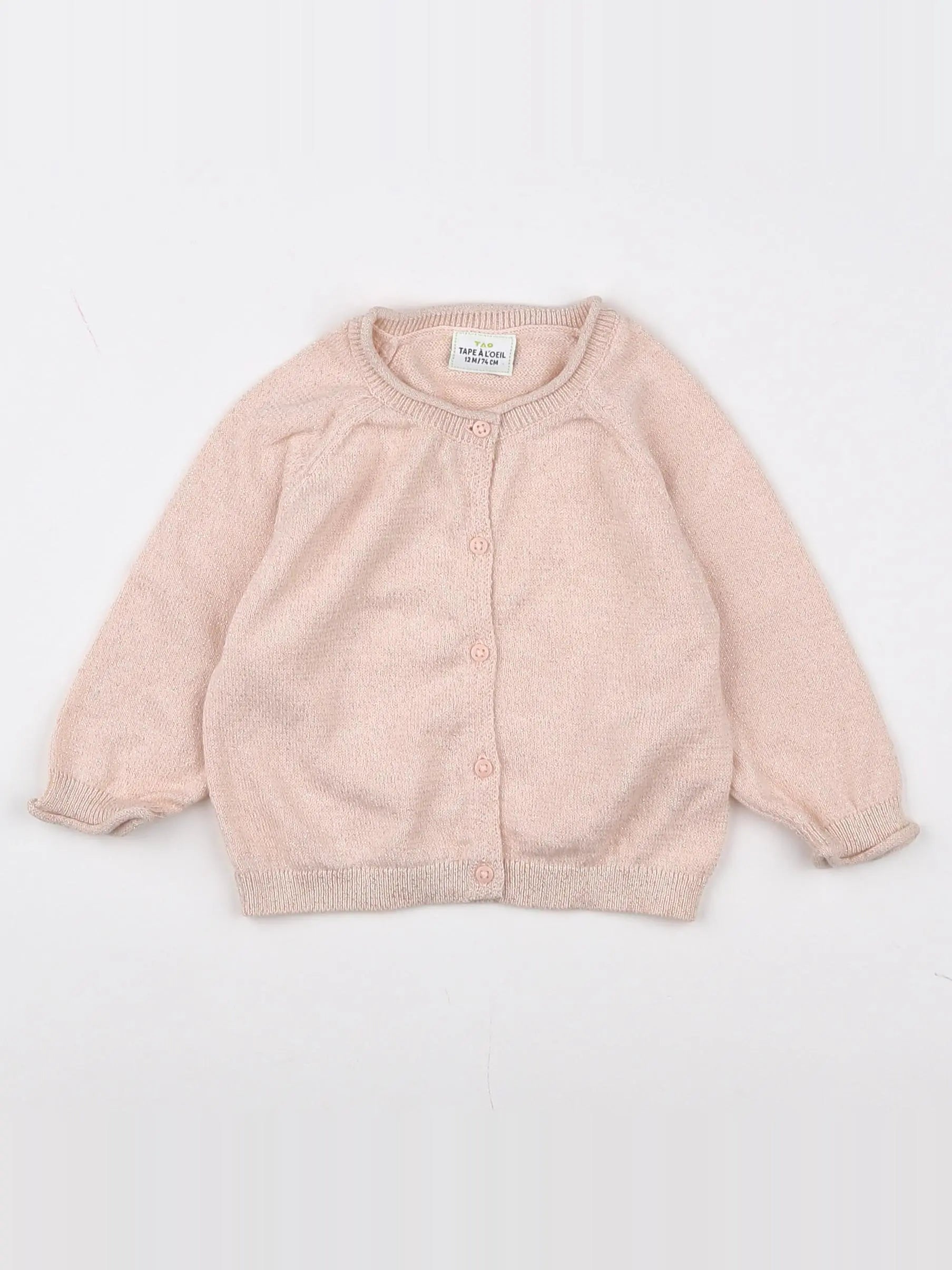 Tape à l'oeil - gilet rose - 12 mois