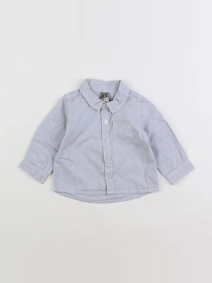 Tape à l'oeil - chemise bleu - 9 mois