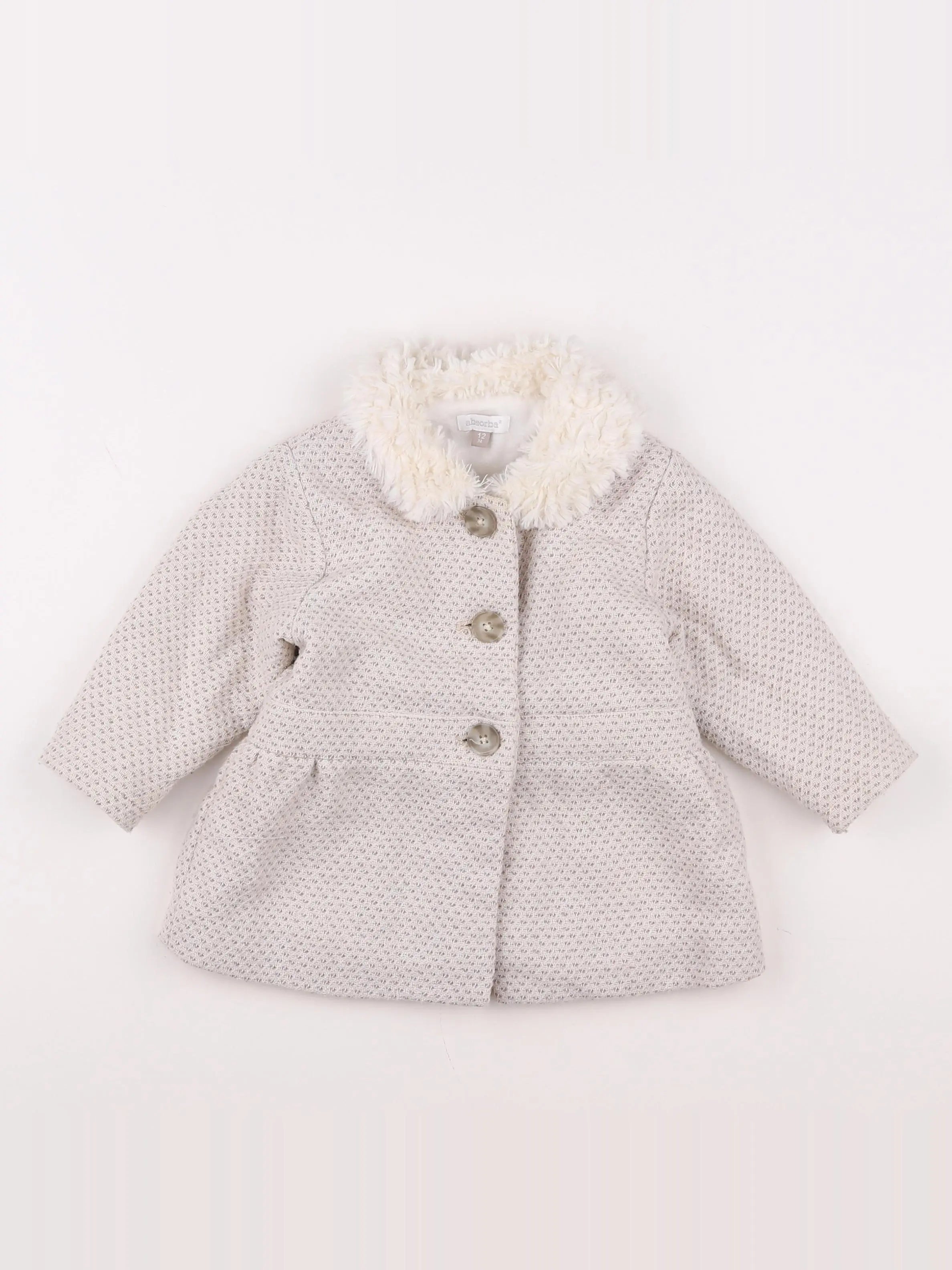 Absorba - manteau gris - 12 mois