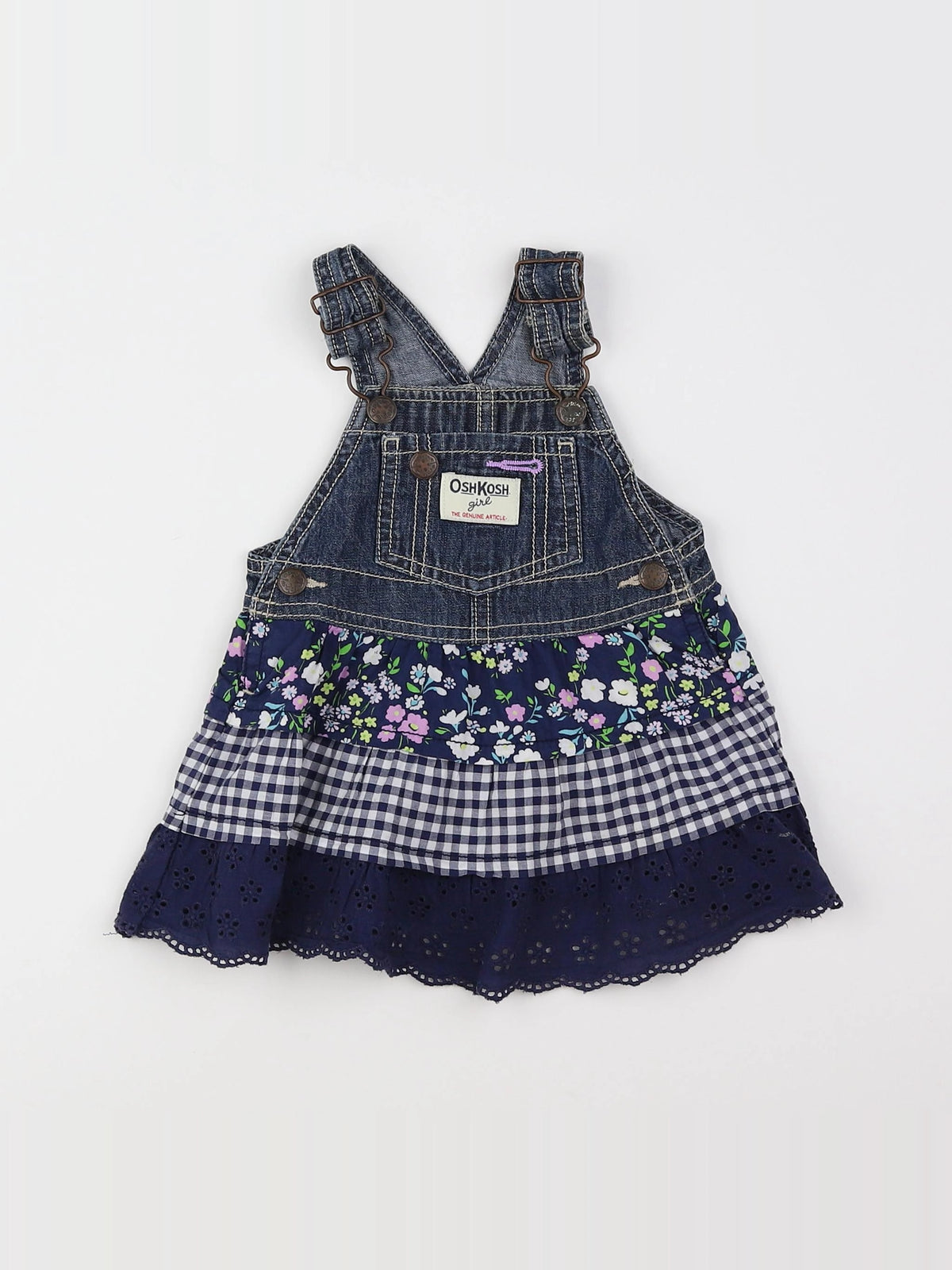 Oshkosh - robe bleu - 9 mois