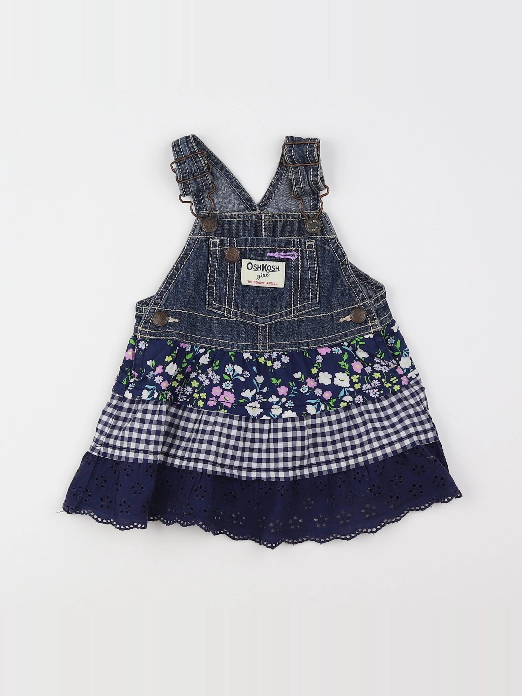 Oshkosh - robe bleu - 9 mois