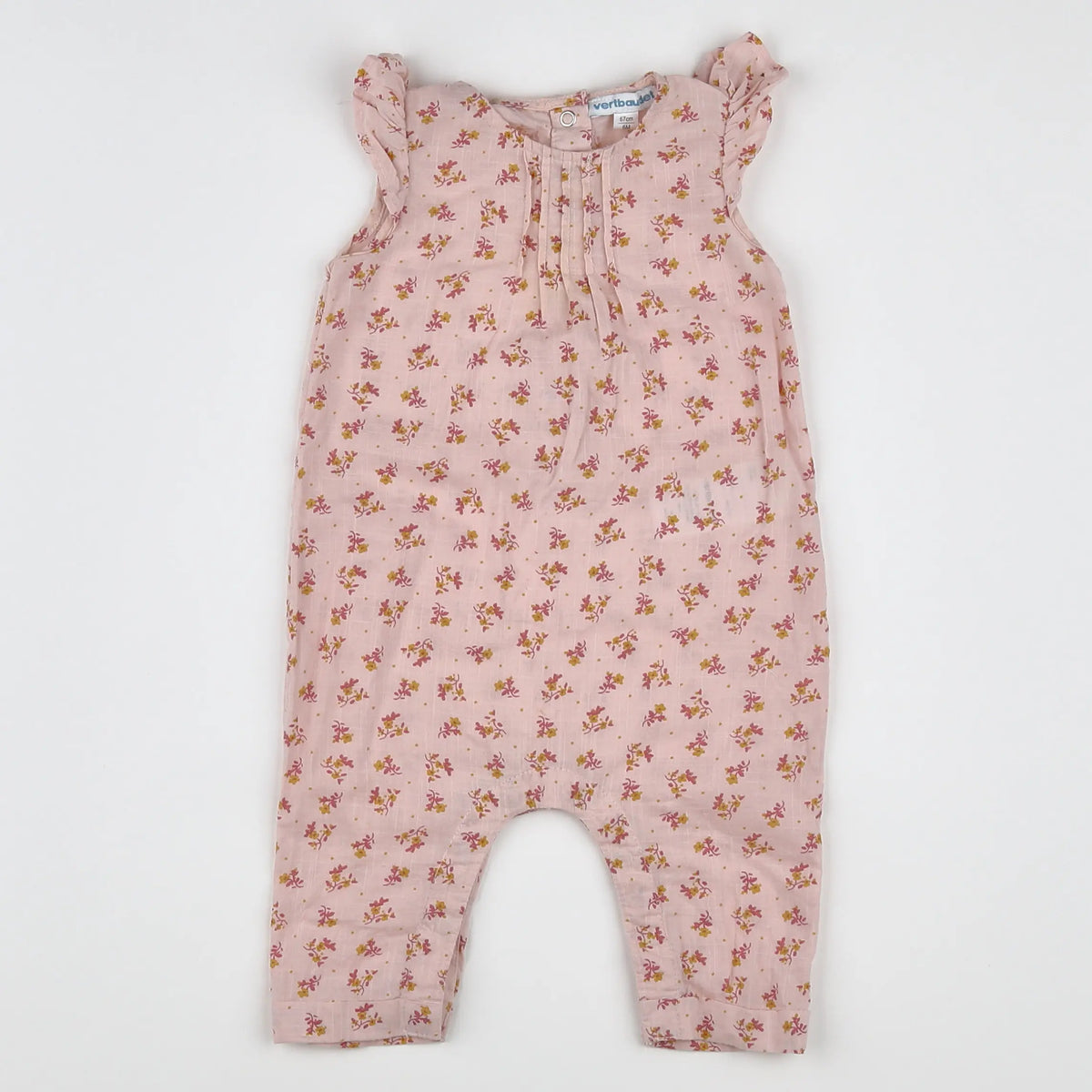 Vertbaudet - combinaison rose - 6 mois