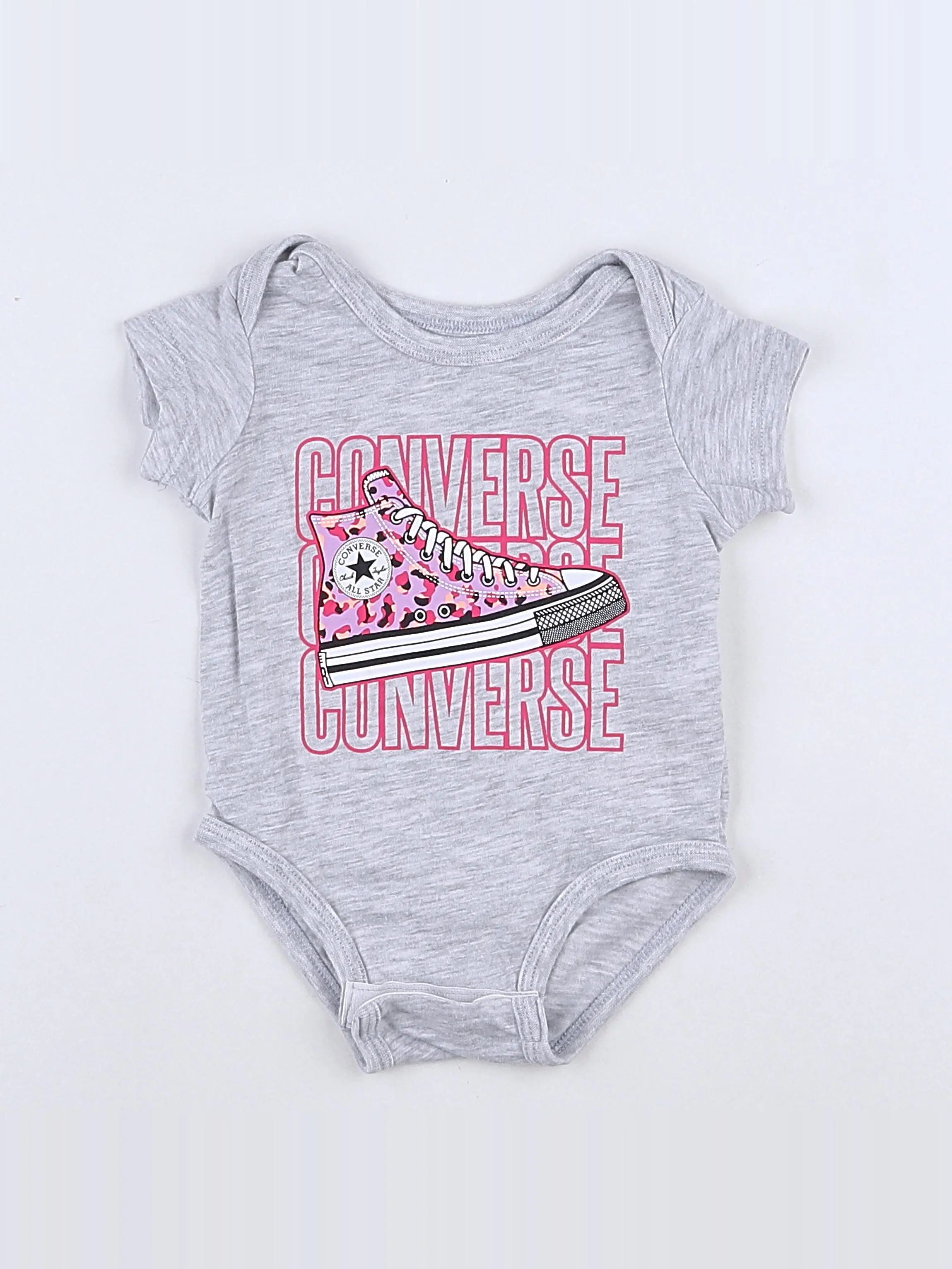 Converse - body rose, gris - 3 mois
