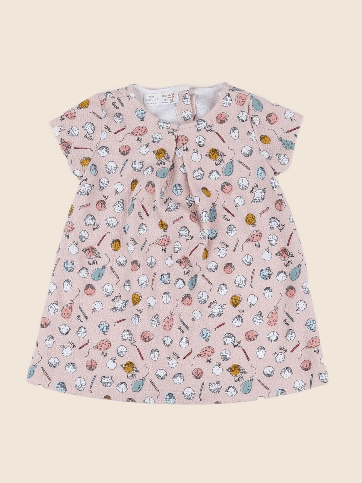 Zara - robe rose - 12/18 mois