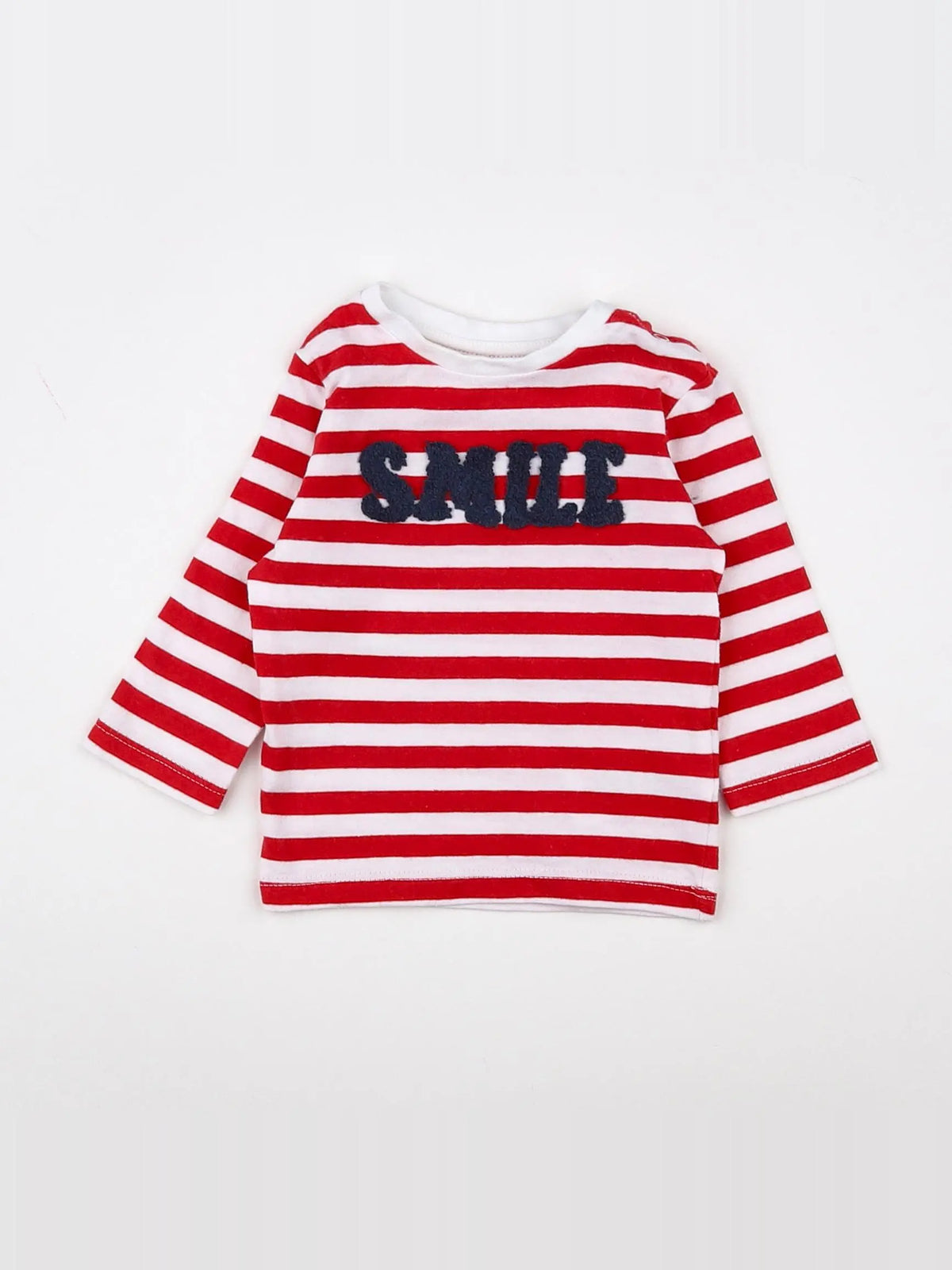 Vertbaudet - tee-shirt rouge, blanc - 3 mois