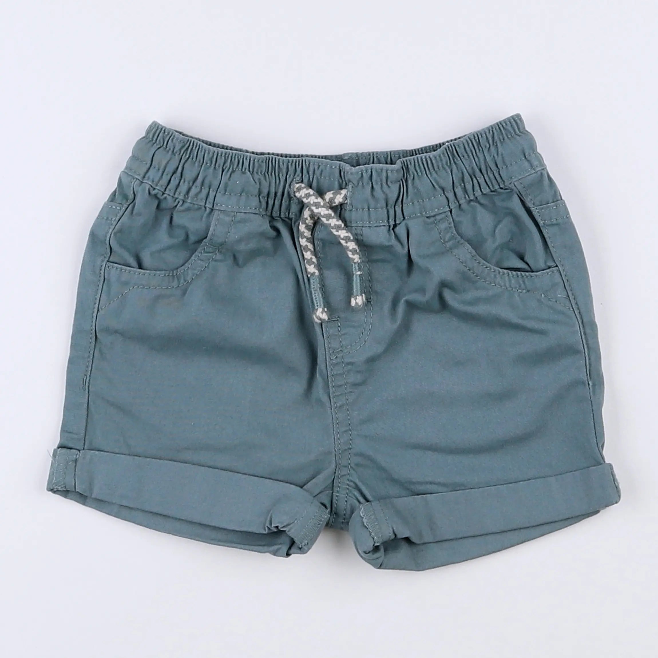 Vertbaudet - short coton vert - 12 mois