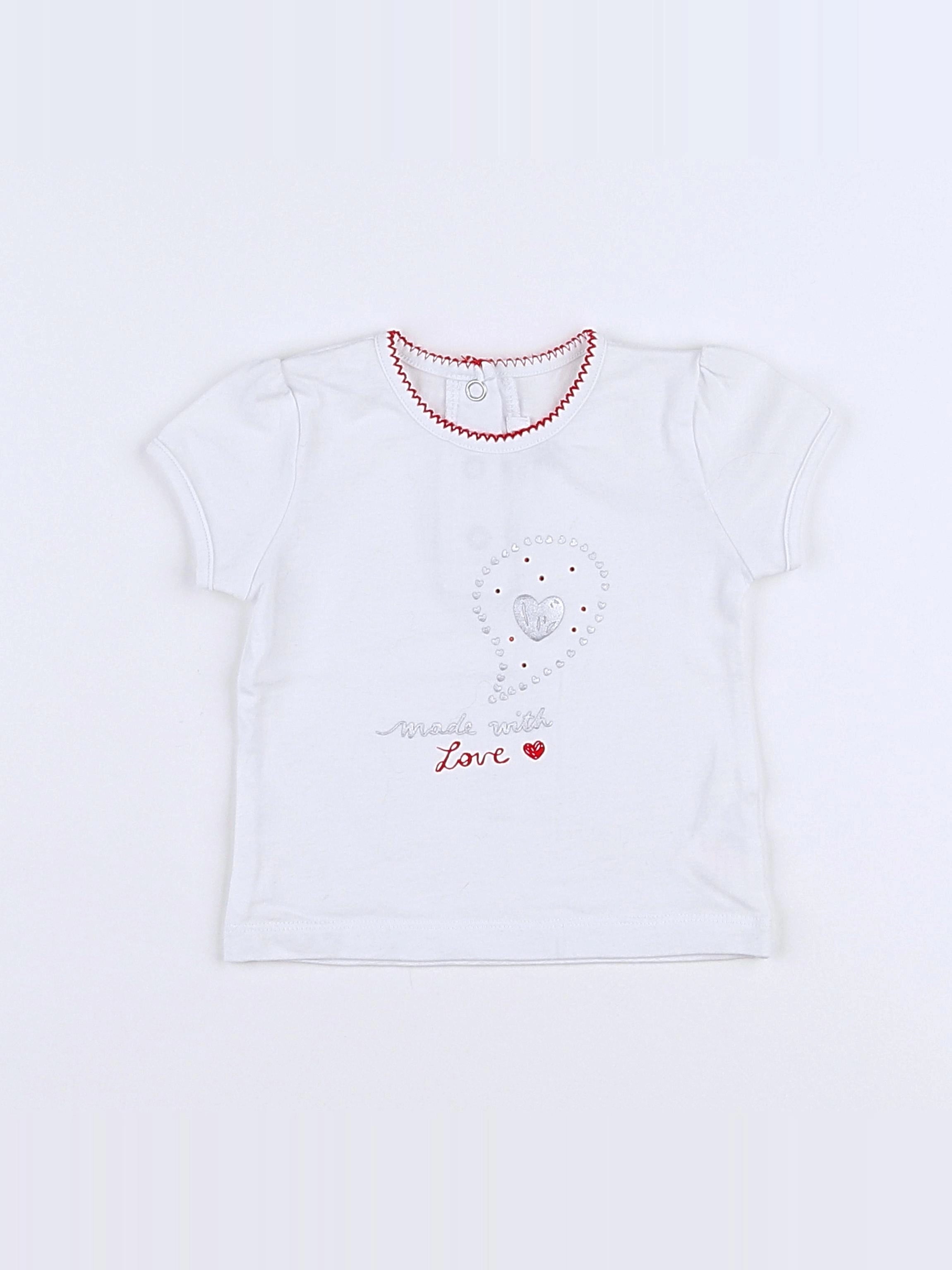 Absorba - tee-shirt blanc - 6 mois