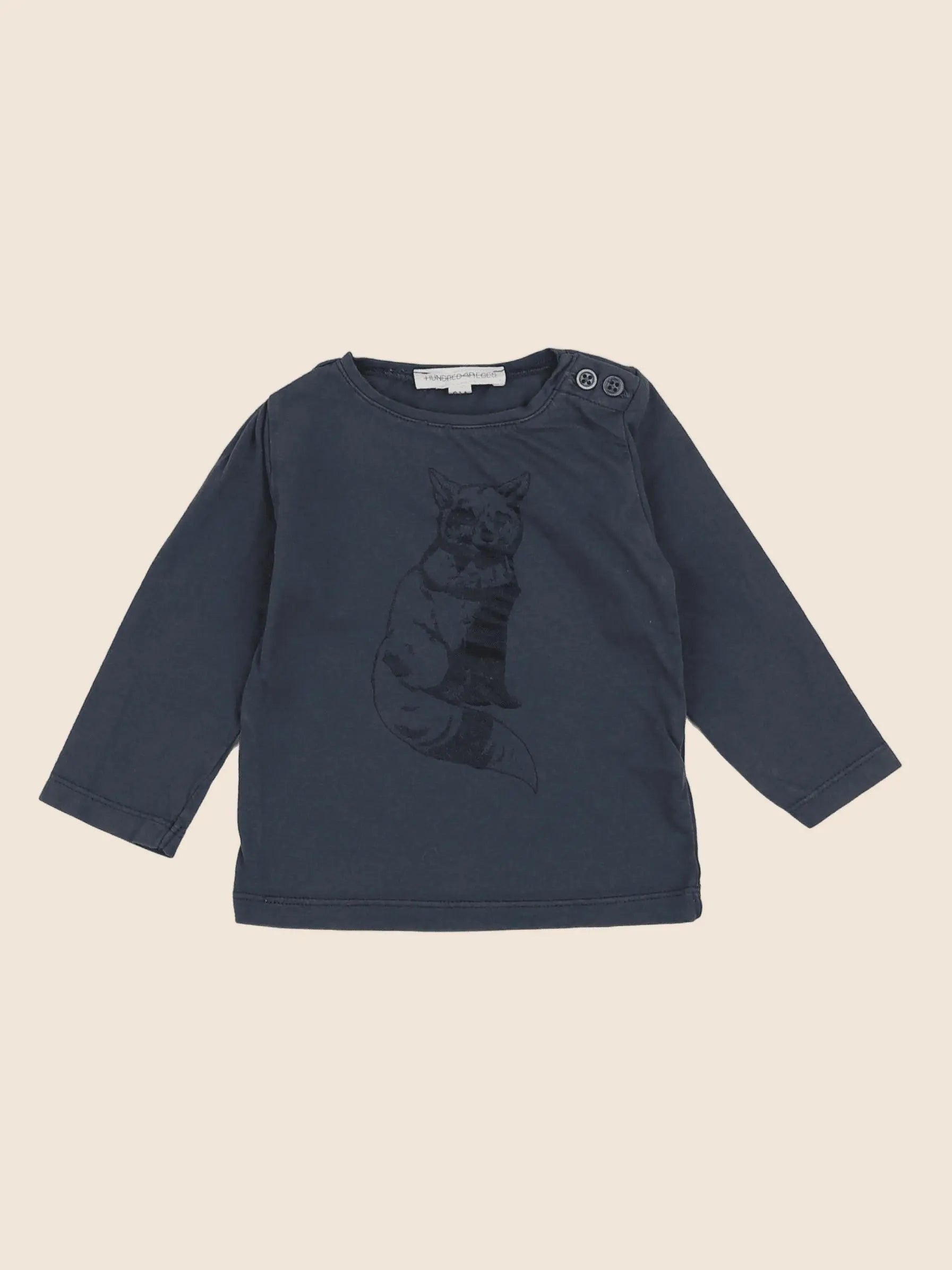Hundred Pieces - tee-shirt gris - 6 mois