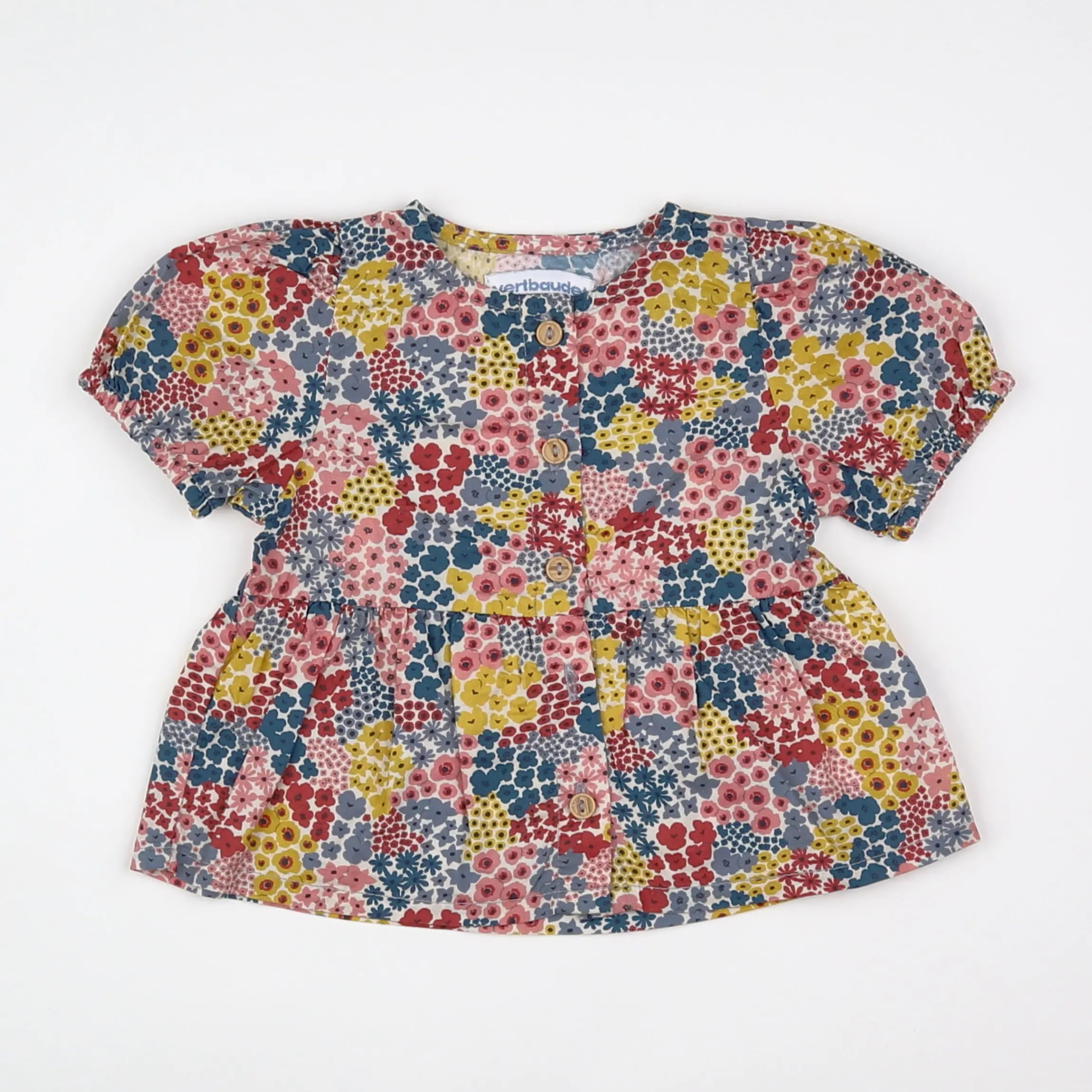 Vertbaudet - blouse multicolore - 3 mois