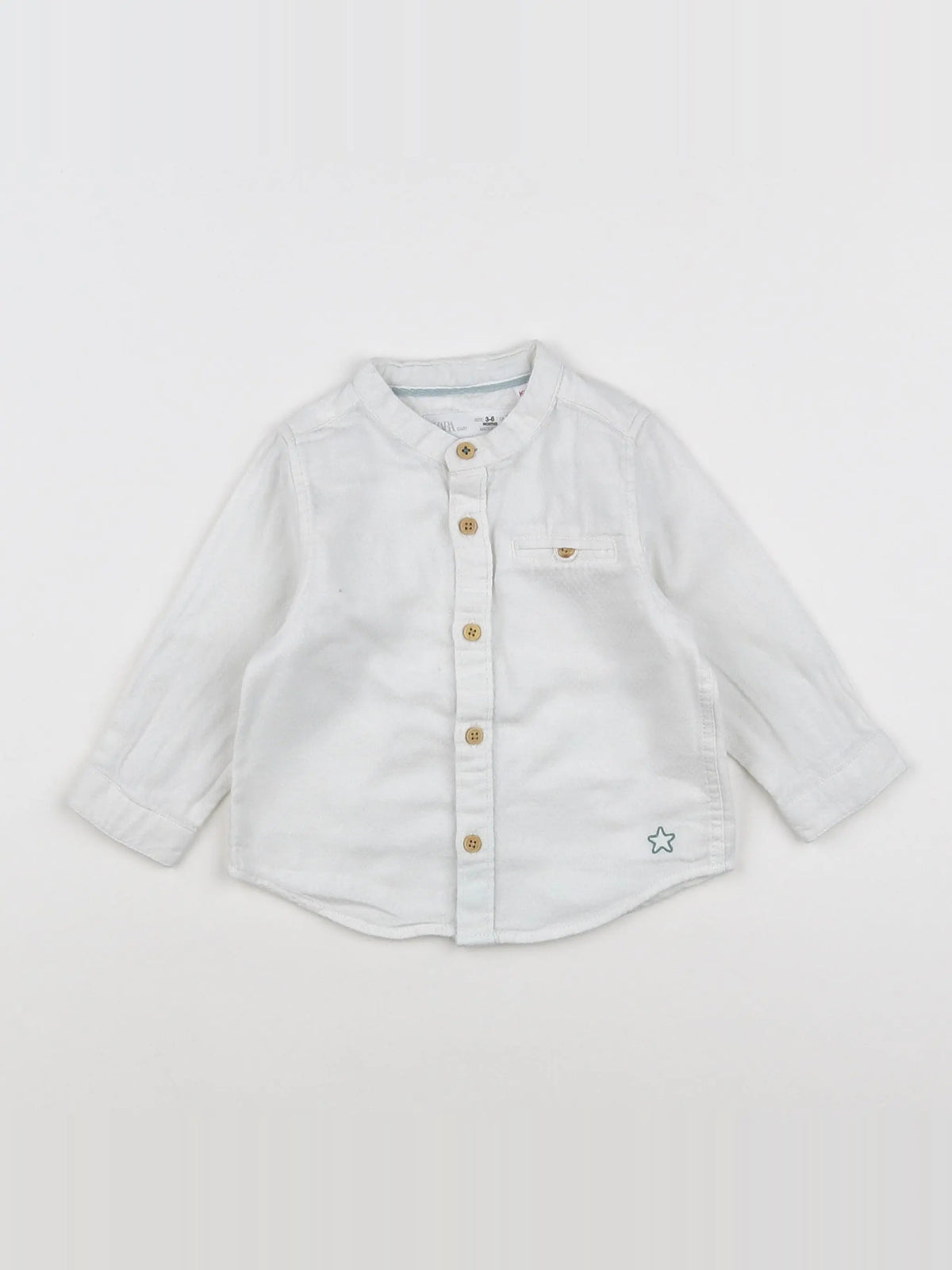 Zara - chemise blanc - 3/6 mois