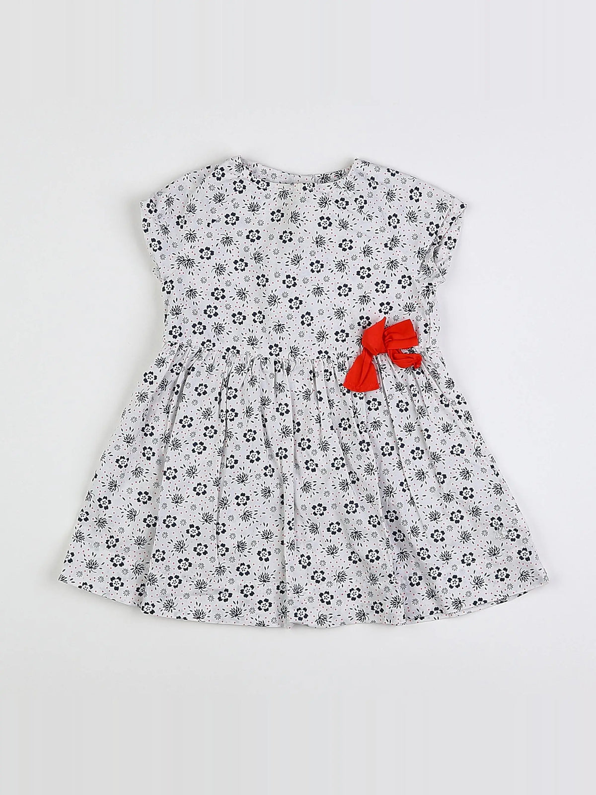 Petit Bateau - robe blanc - 12 mois