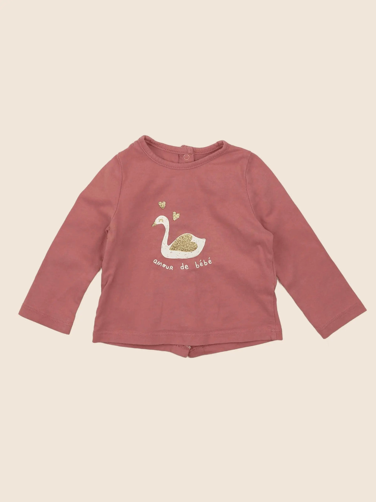 Vertbaudet - tee-shirt rose - 6 mois