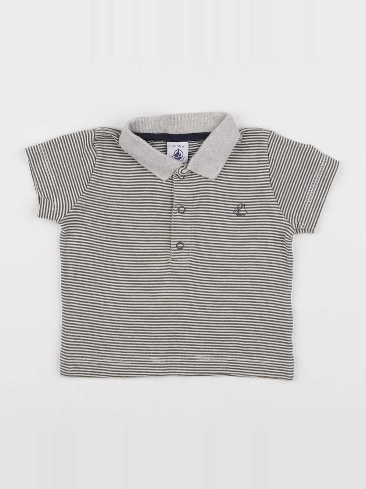 Petit Bateau - tee-shirt marron - 6 mois