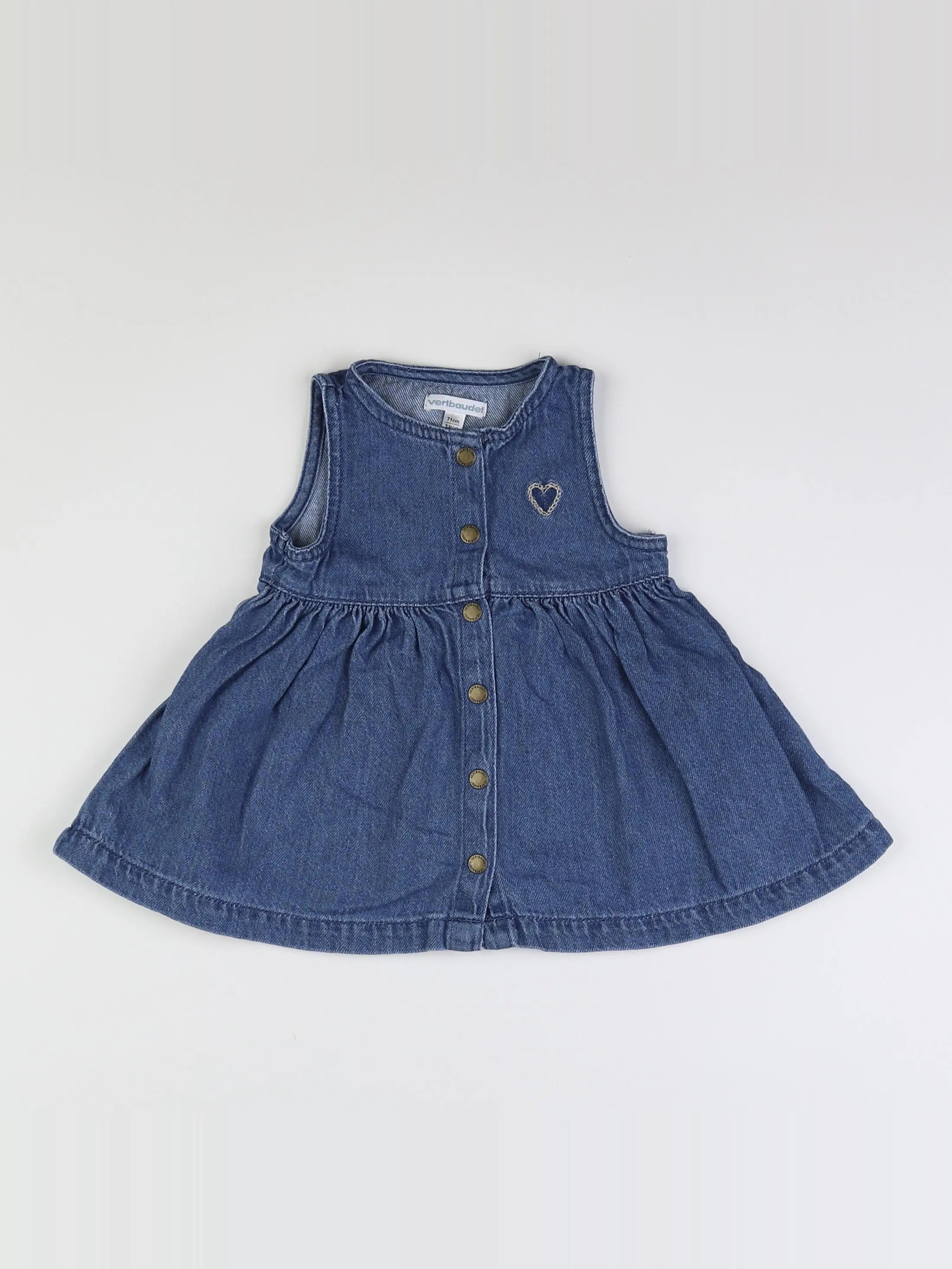Vertbaudet - robe bleu - 9 mois