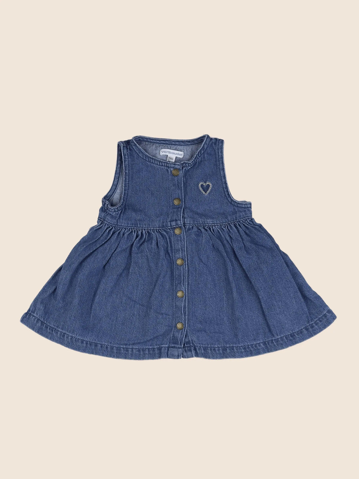 Vertbaudet - robe bleu - 9 mois