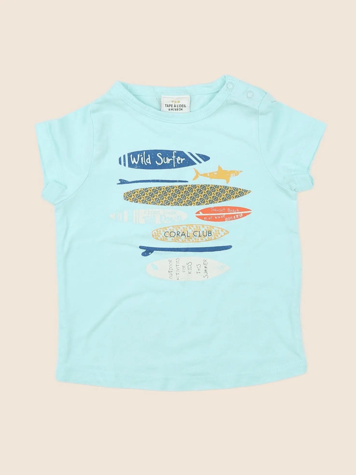 Tape à l'oeil - tee-shirt bleu - 6 mois