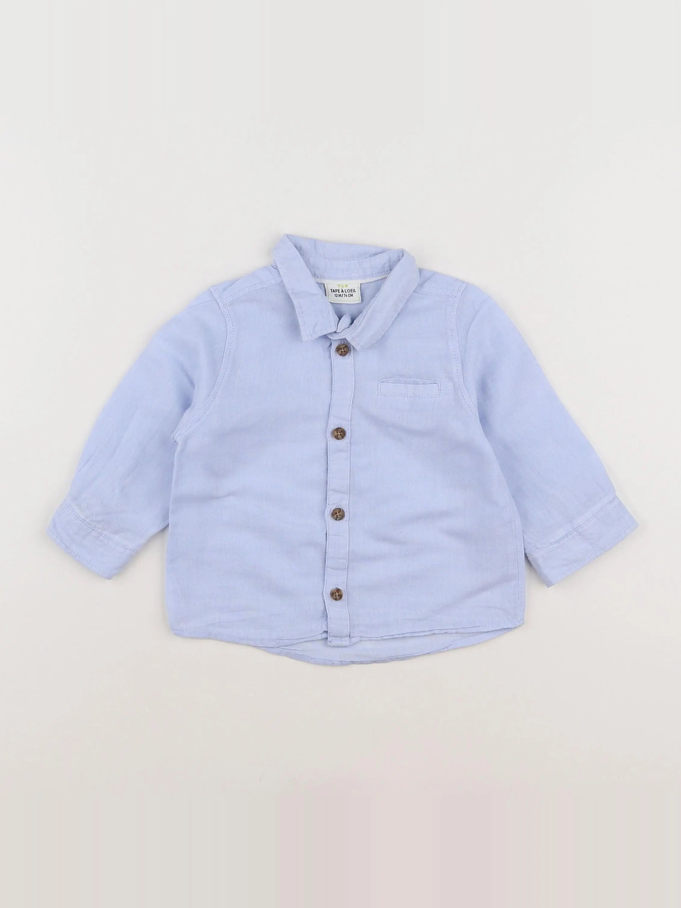 Tape à l'oeil - chemise bleu - 12 mois
