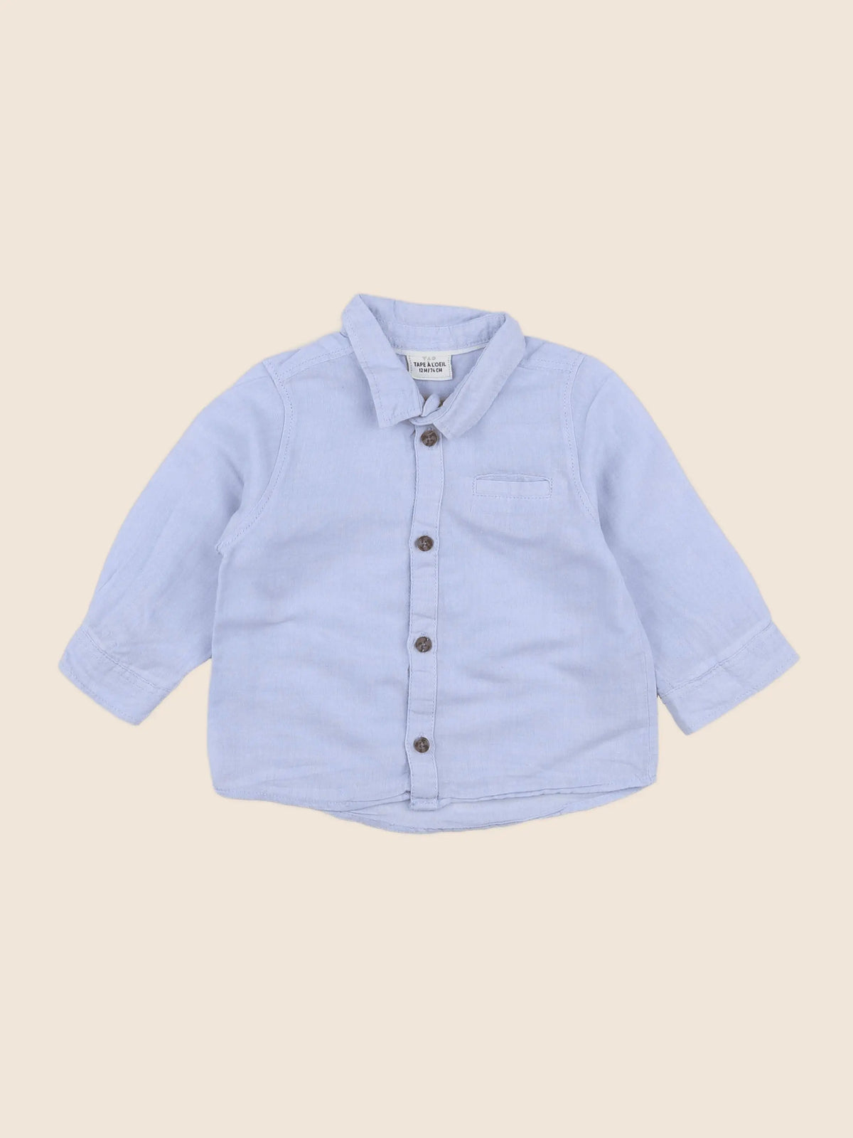 Tape à l'oeil - chemise bleu - 12 mois