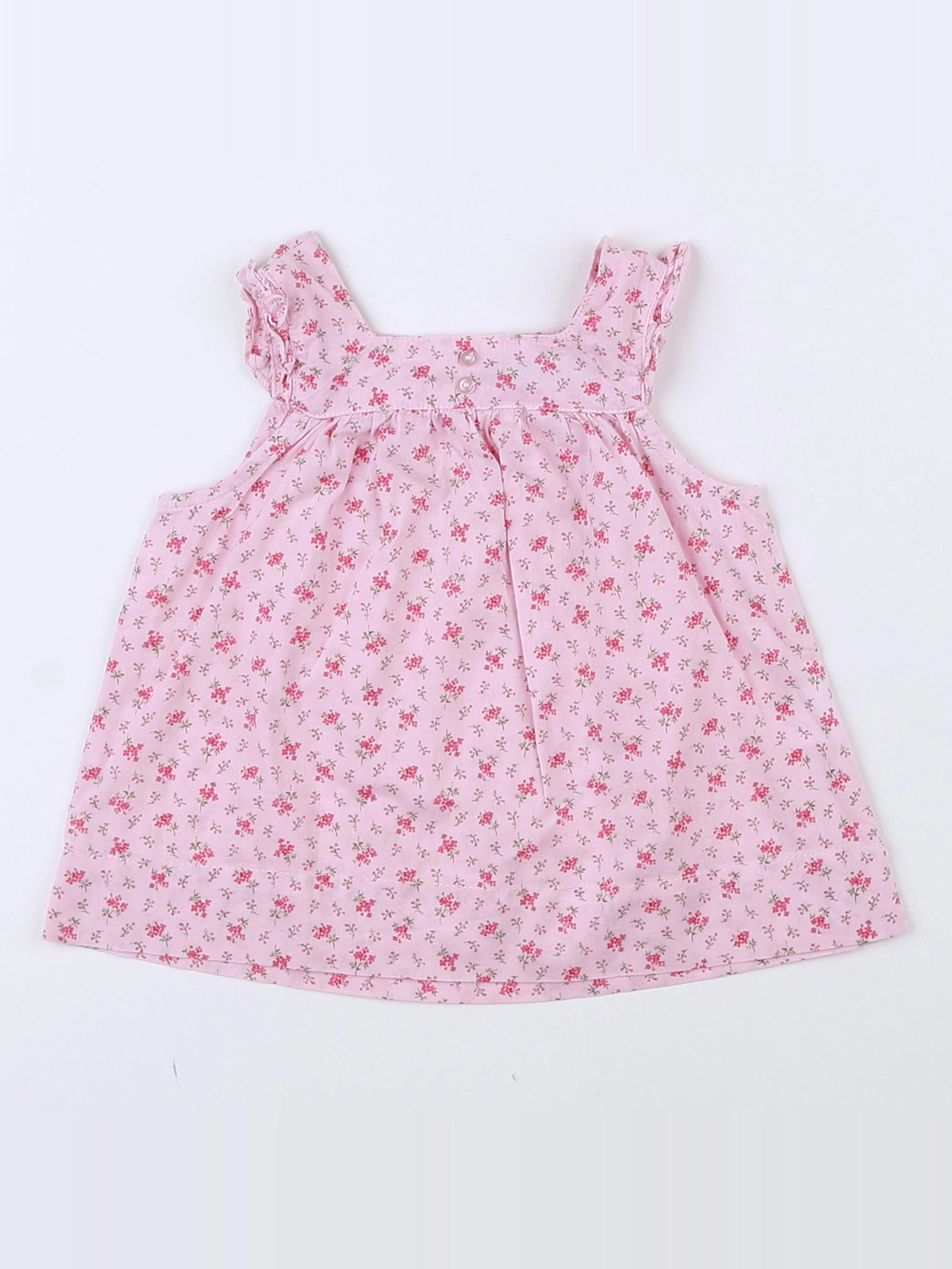 Boutchou - blouse rose - 9 mois