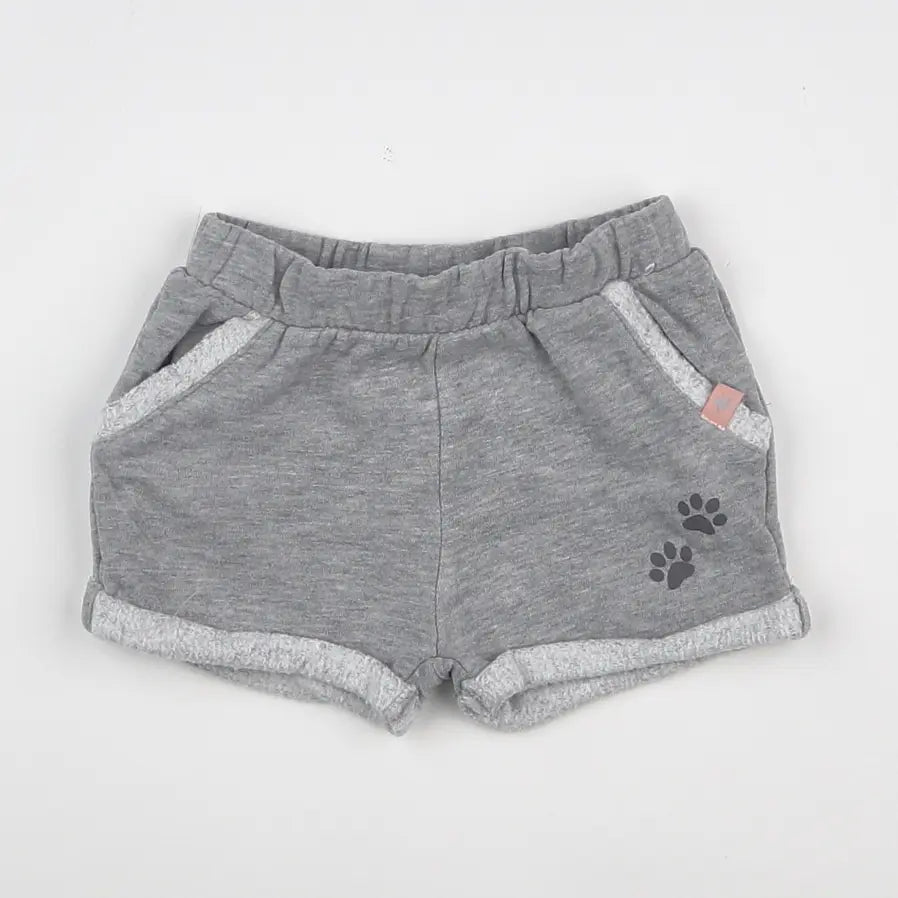 Vertbaudet - short gris - 9 mois