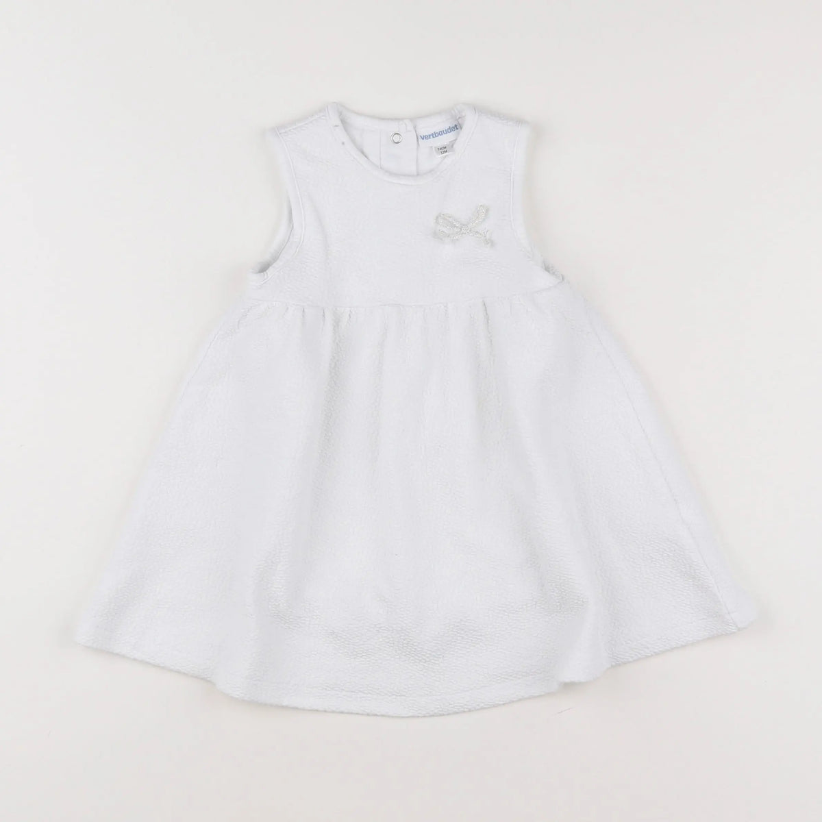 Vertbaudet - robe blanc - 12 mois