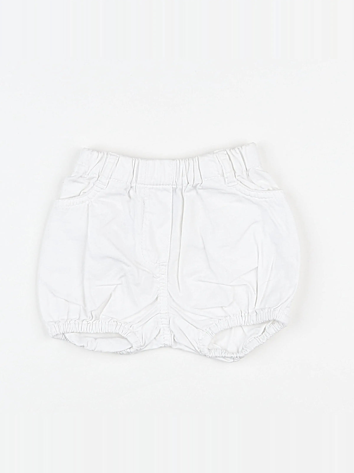 Petit Bateau - short blanc - 6 mois