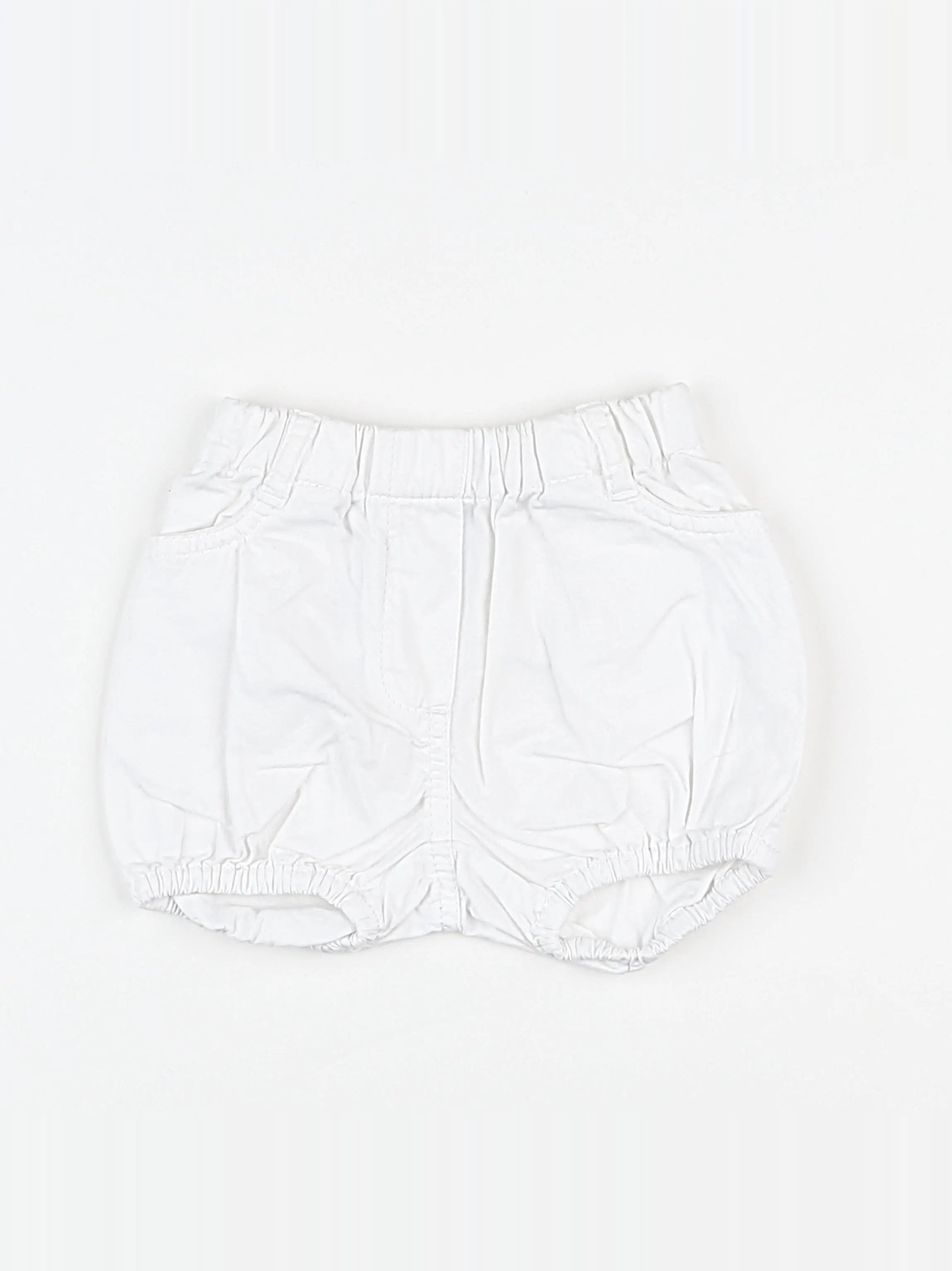 Petit Bateau - short blanc - 6 mois