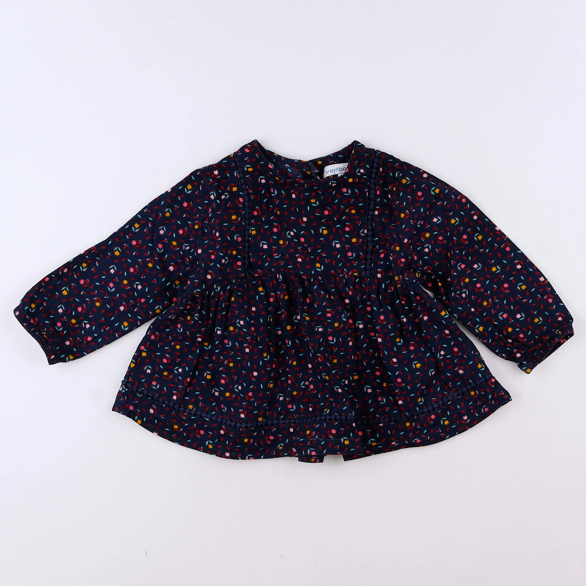 Vertbaudet - blouse bleu - 12 mois