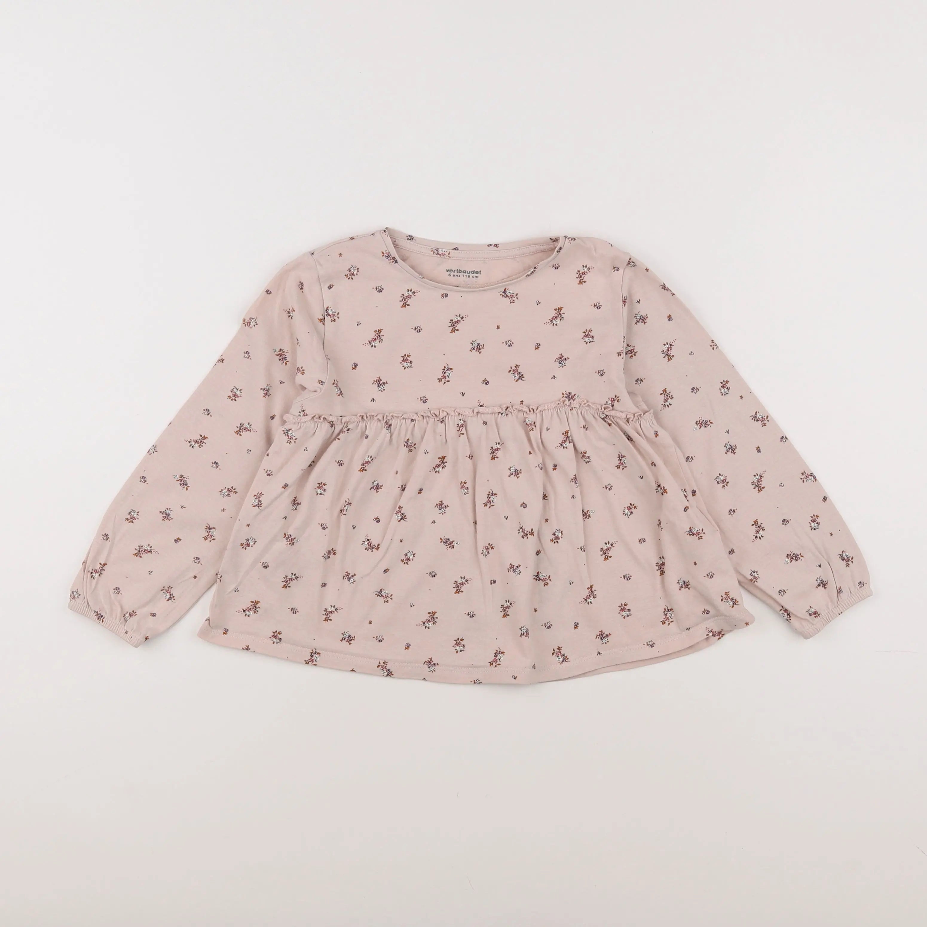 Vertbaudet - tee-shirt rose - 6 ans