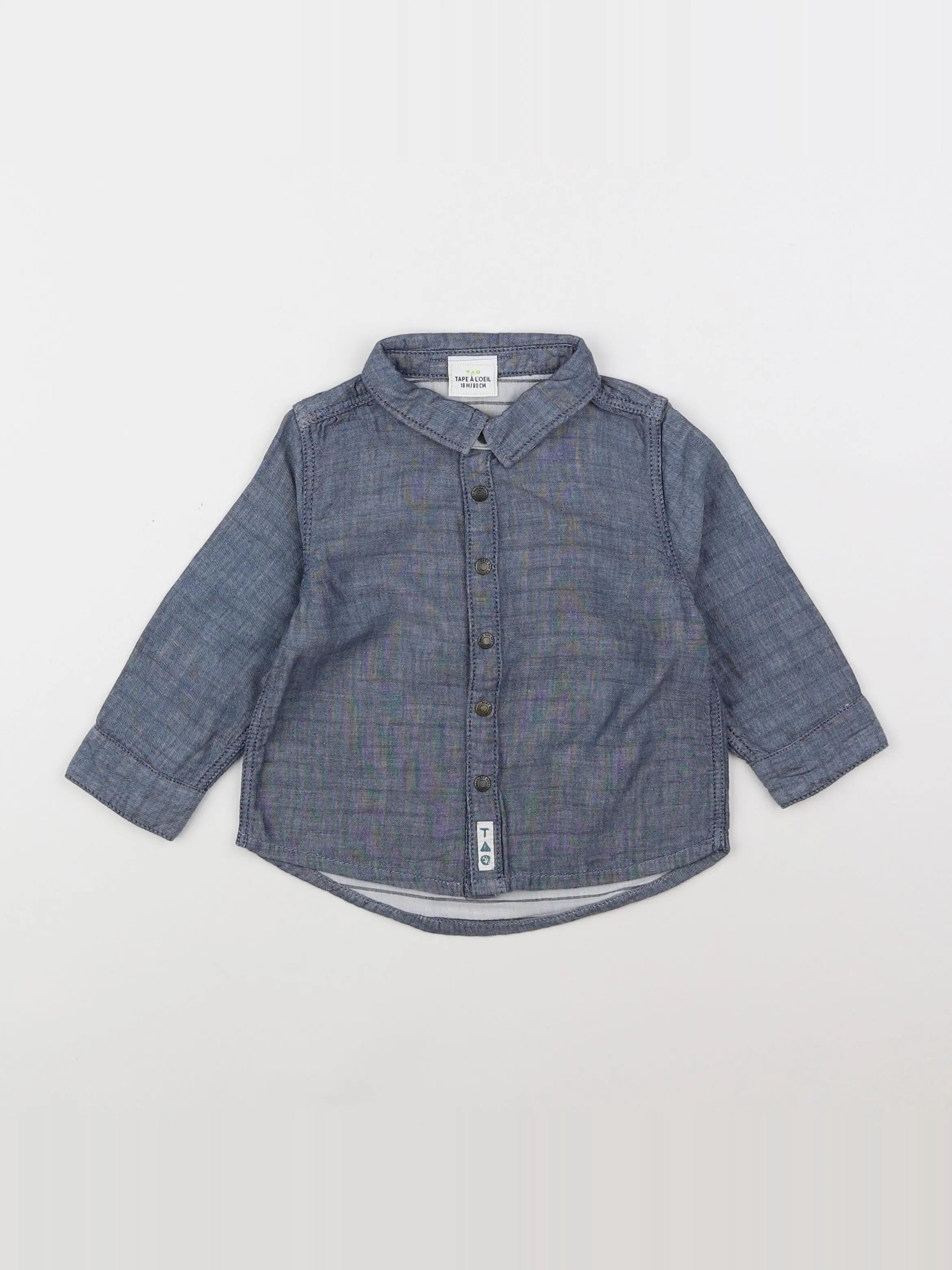 Tape à l'oeil - chemise bleu - 18 mois