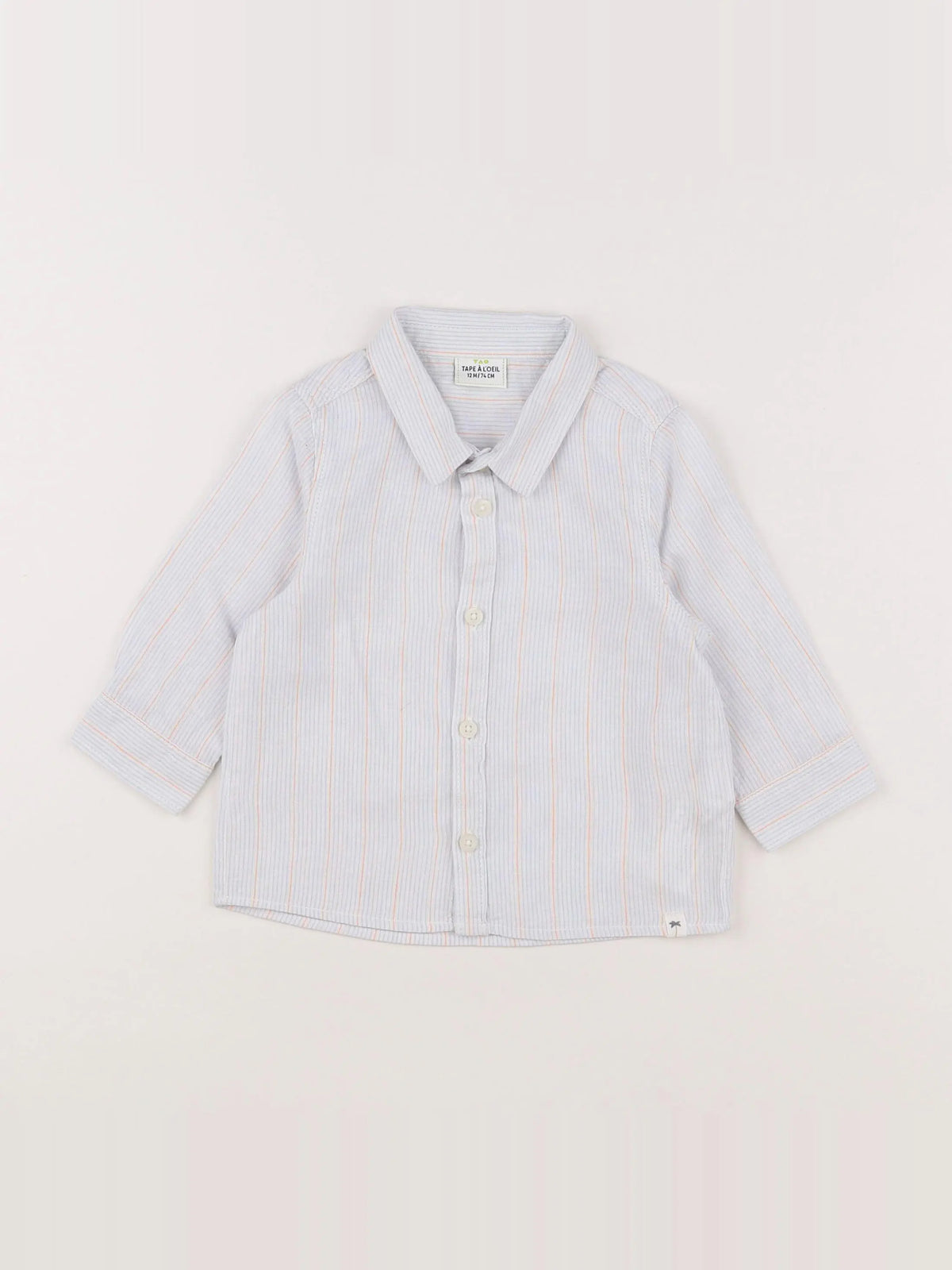 Tape à l'oeil - chemise bleu, blanc - 12 mois